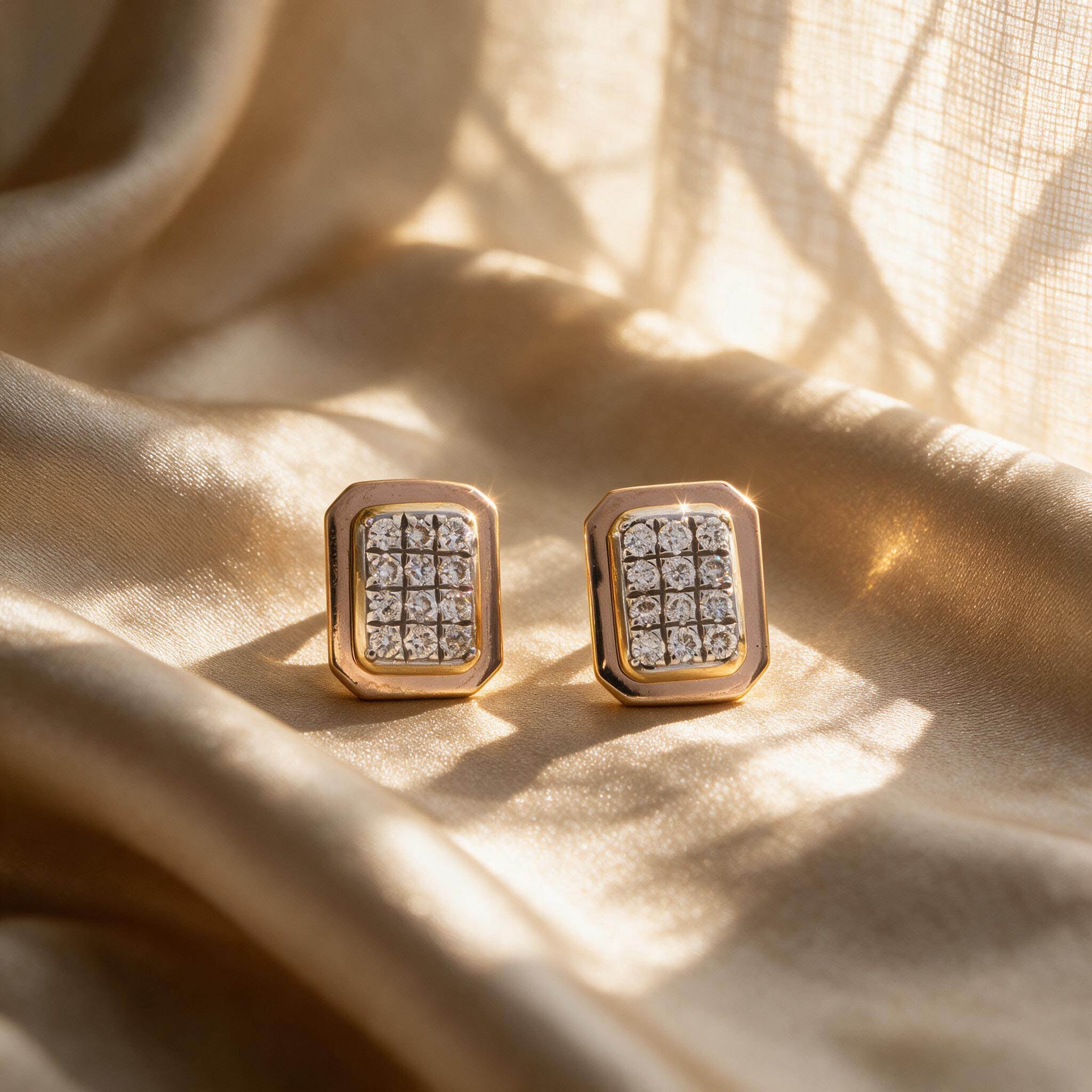 Elaris Diamond Cluster Stud Earrings