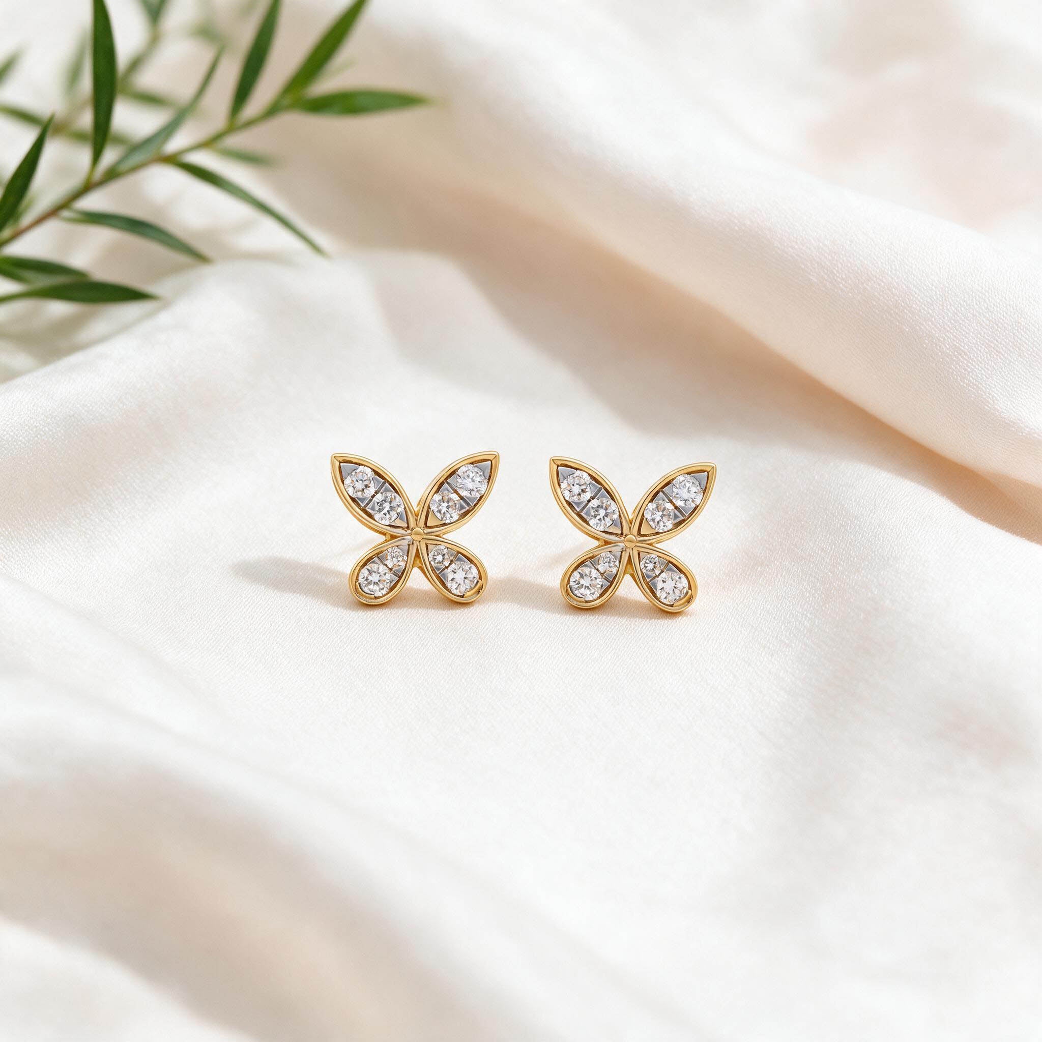 Papillon Lab Grown Diamond Stud Earrings