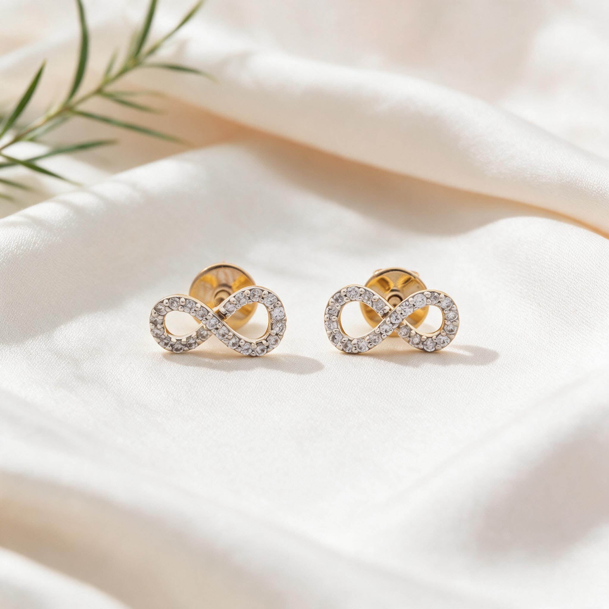Ananta Infinity Diamond Stud Earrings