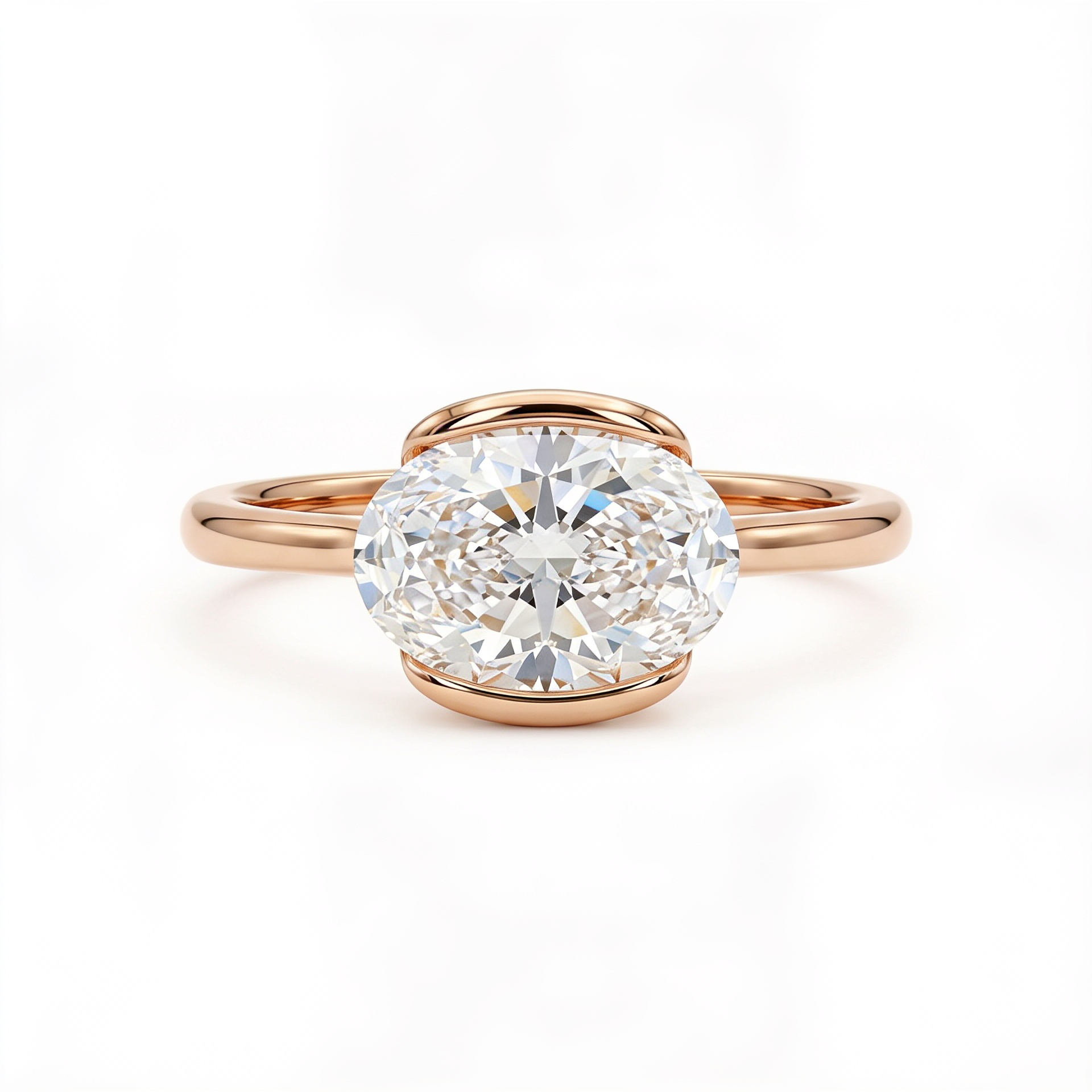 Avira Oval Solitaire Lab Grown Diamond Ring