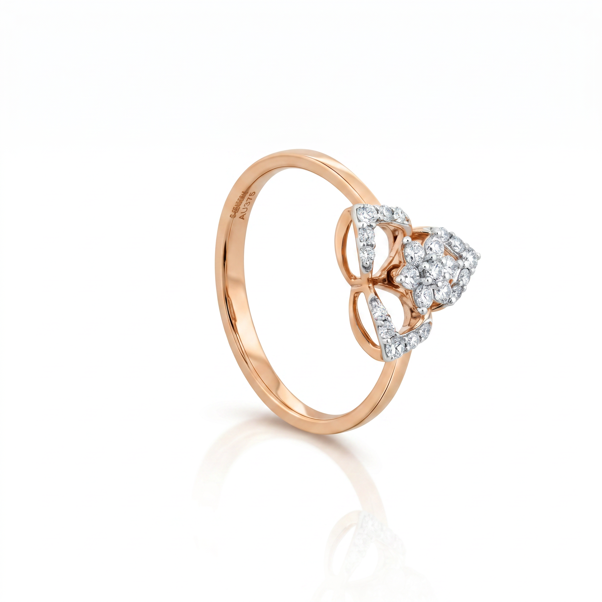 The Eros Tiara Heart Diamond Ring