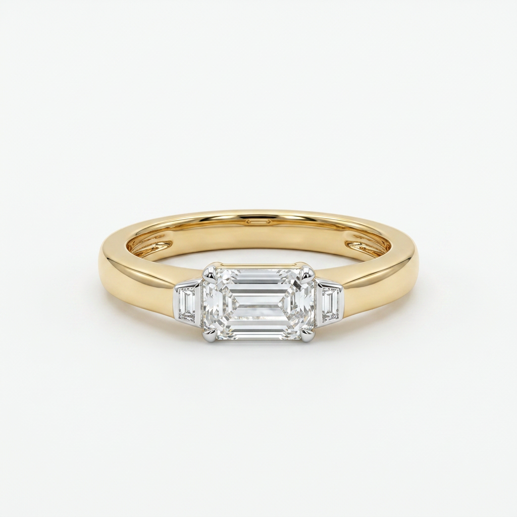 Aveline Emerald-Cut Lab Grown Diamond Ring