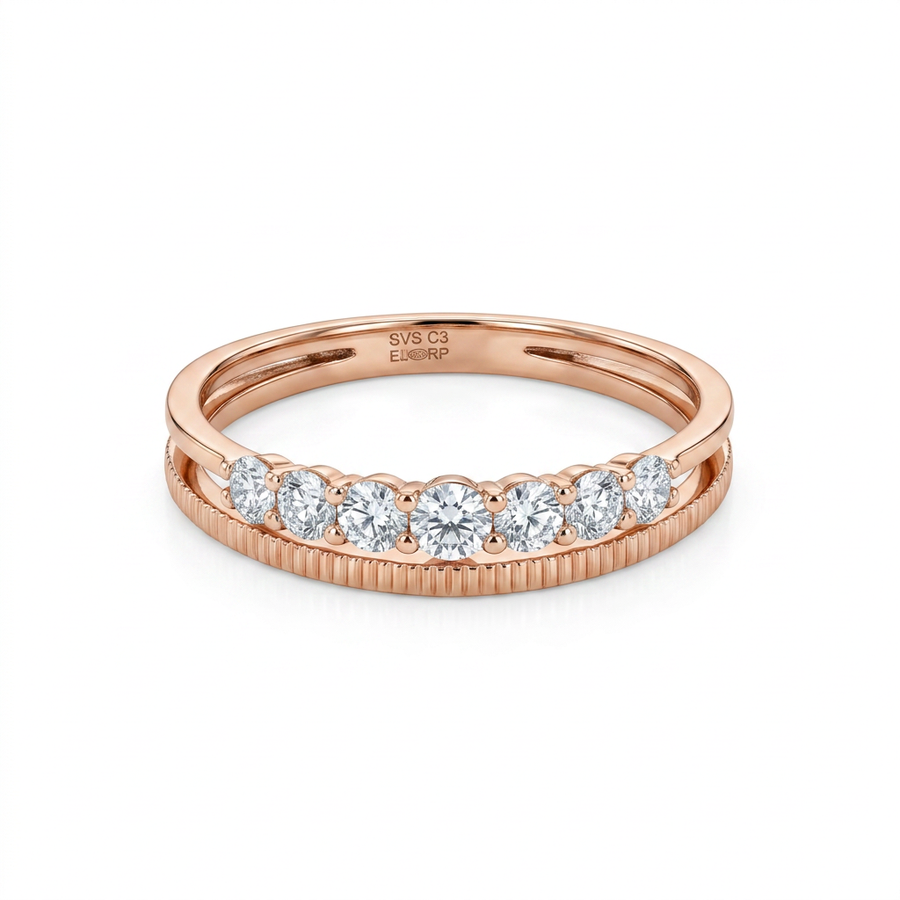 Meraki 9KT Gold Lab-Grown Diamond Ring