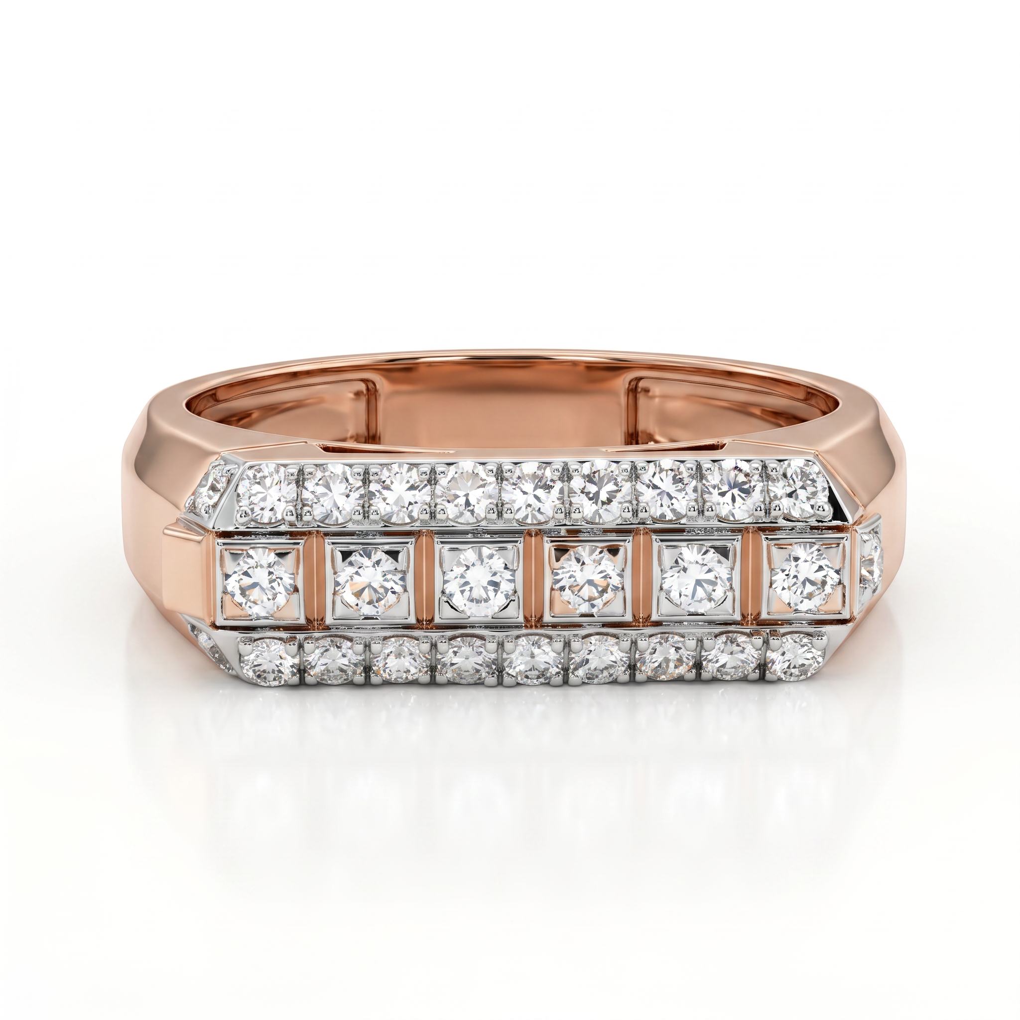 Titan Grid Lab Diamond Mens Ring