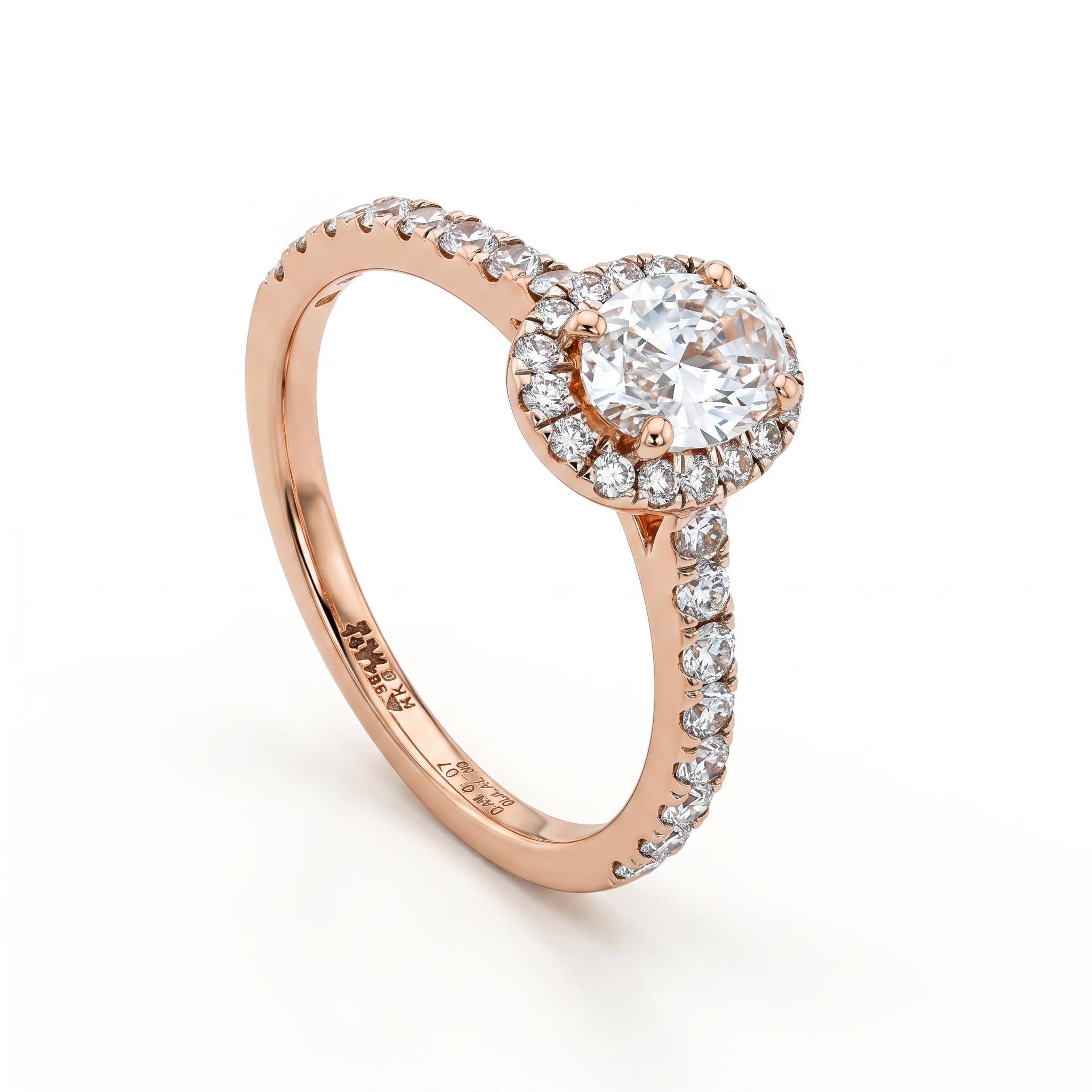 Oval Cut Lab Grown Diamond Radiance Halo Ring