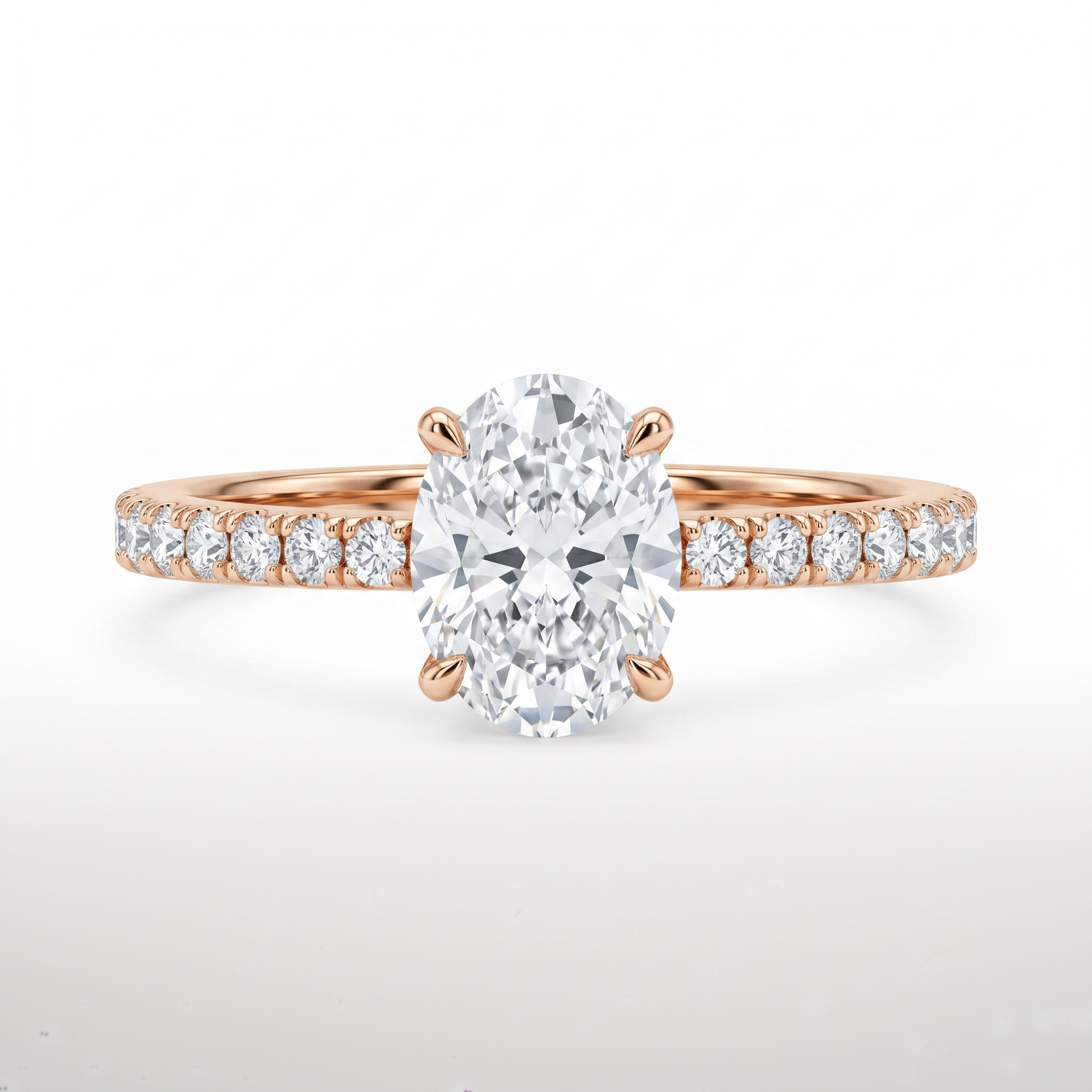 Oval Cut Lab Grown Diamond Grace Solitaire Ring