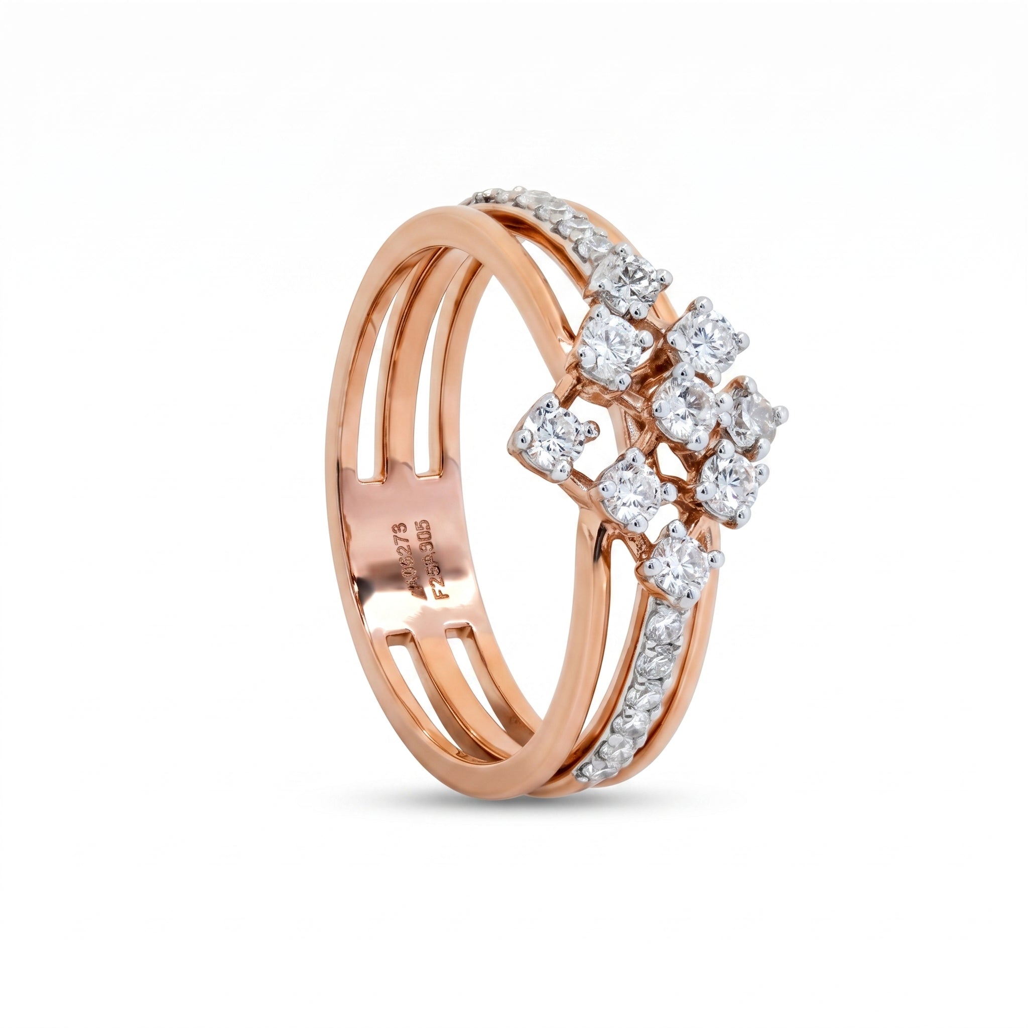 The Elara Multi Row Diamond Ring