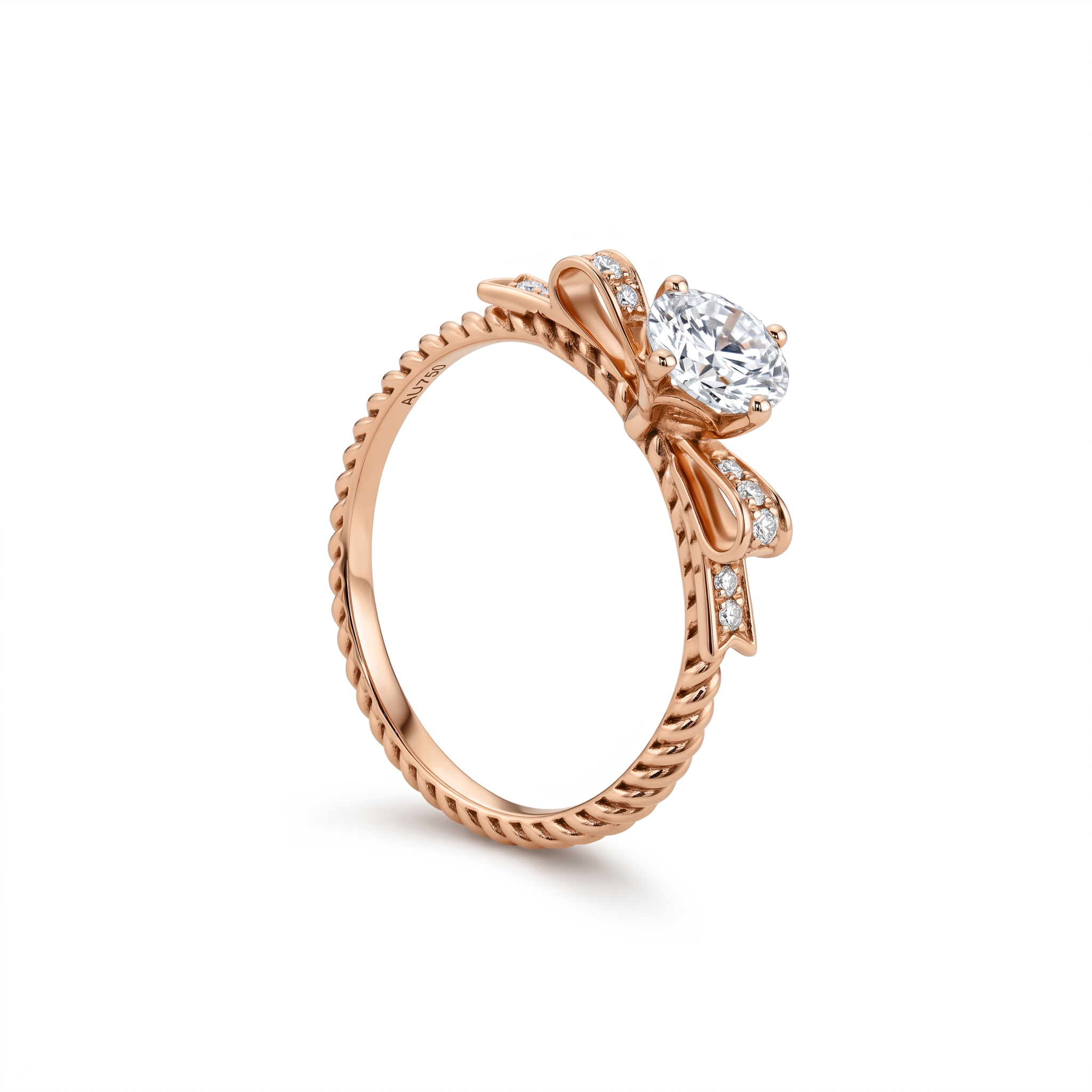 Bow Solitaire Lab Grown Diamond Ring
