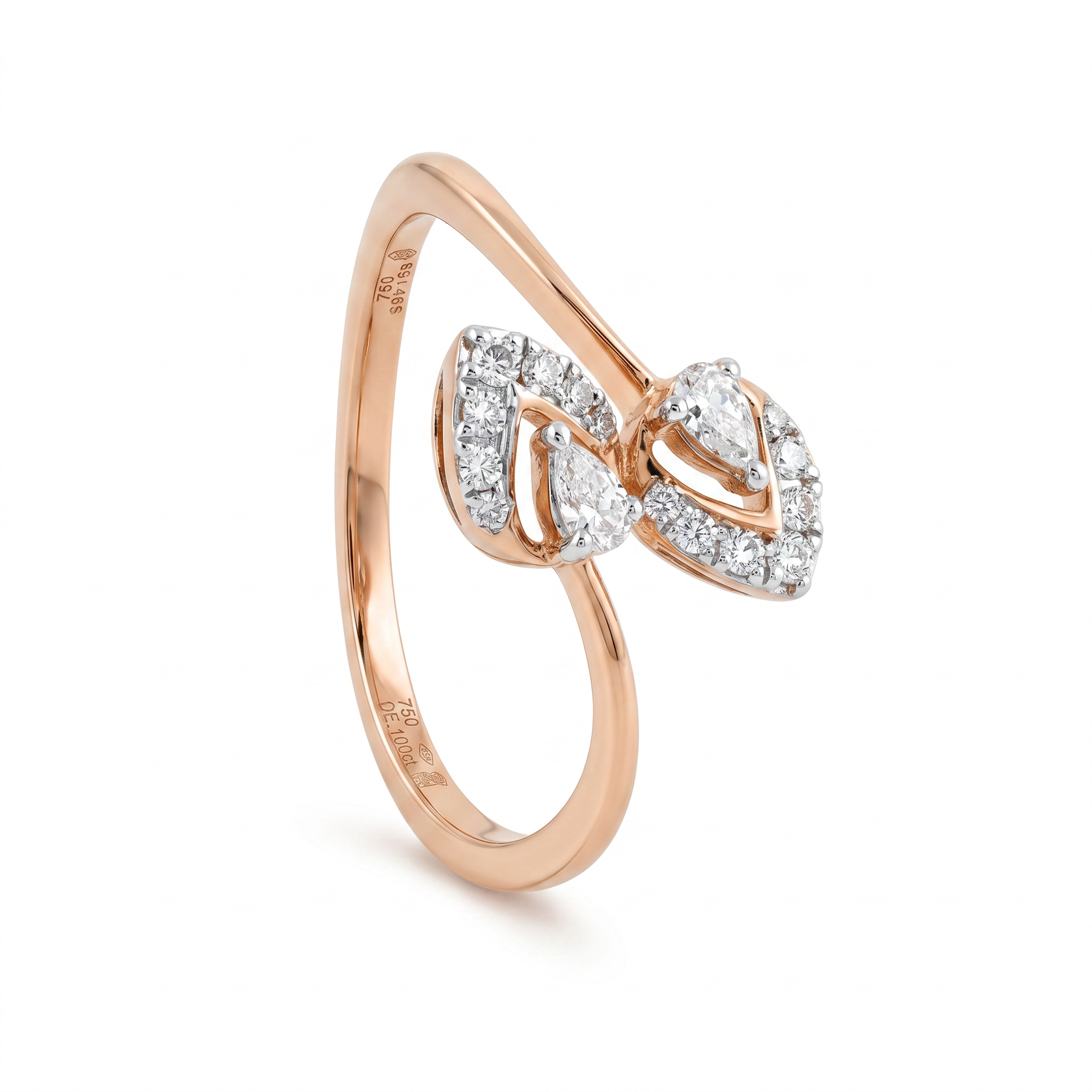 Aveline Leaf Lab Grown Diamond Ring