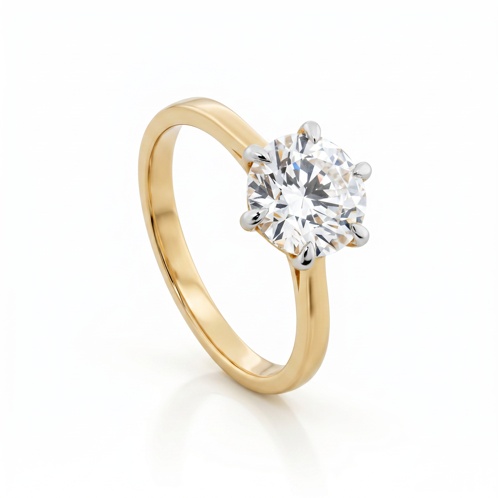 Round Brilliant Diamond Signature Solitaire Ring