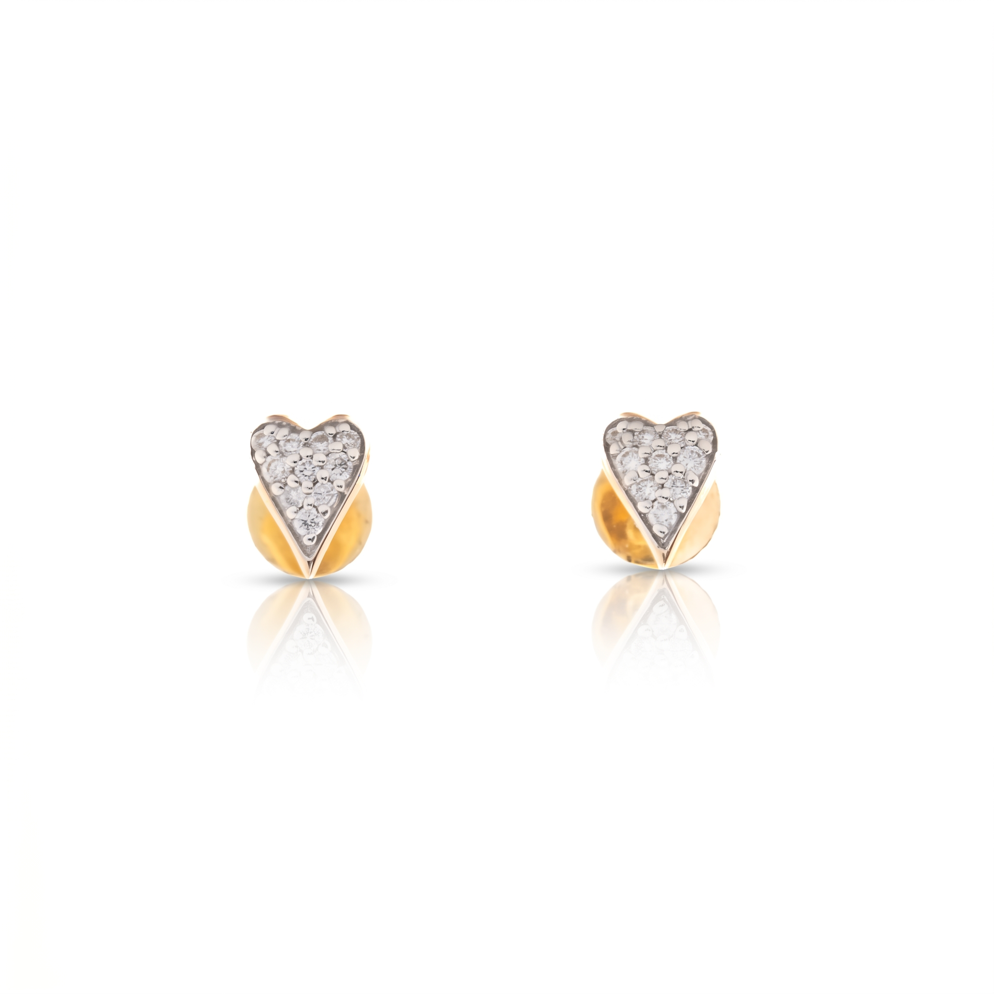 Heart Shape Lab Grown Diamond Stud Earrings