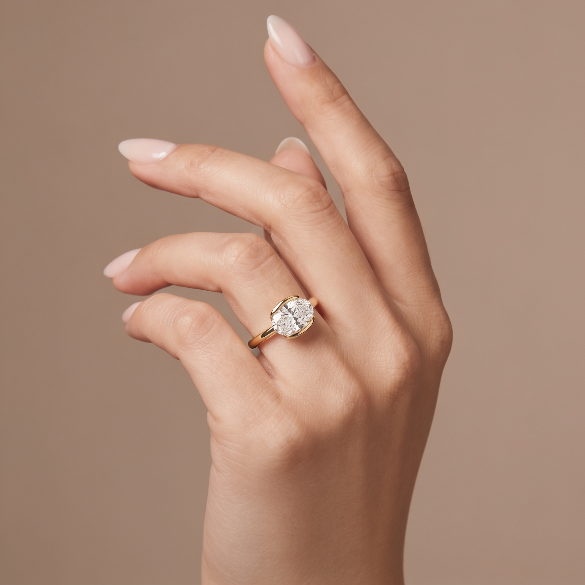 Avira Oval Solitaire Lab Grown Diamond Ring