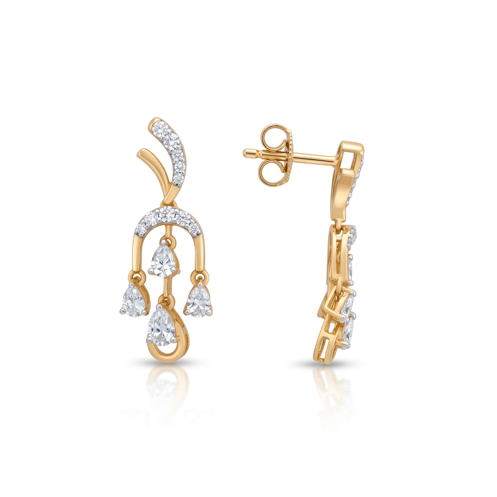 Triveni Diamond Drop Earrings