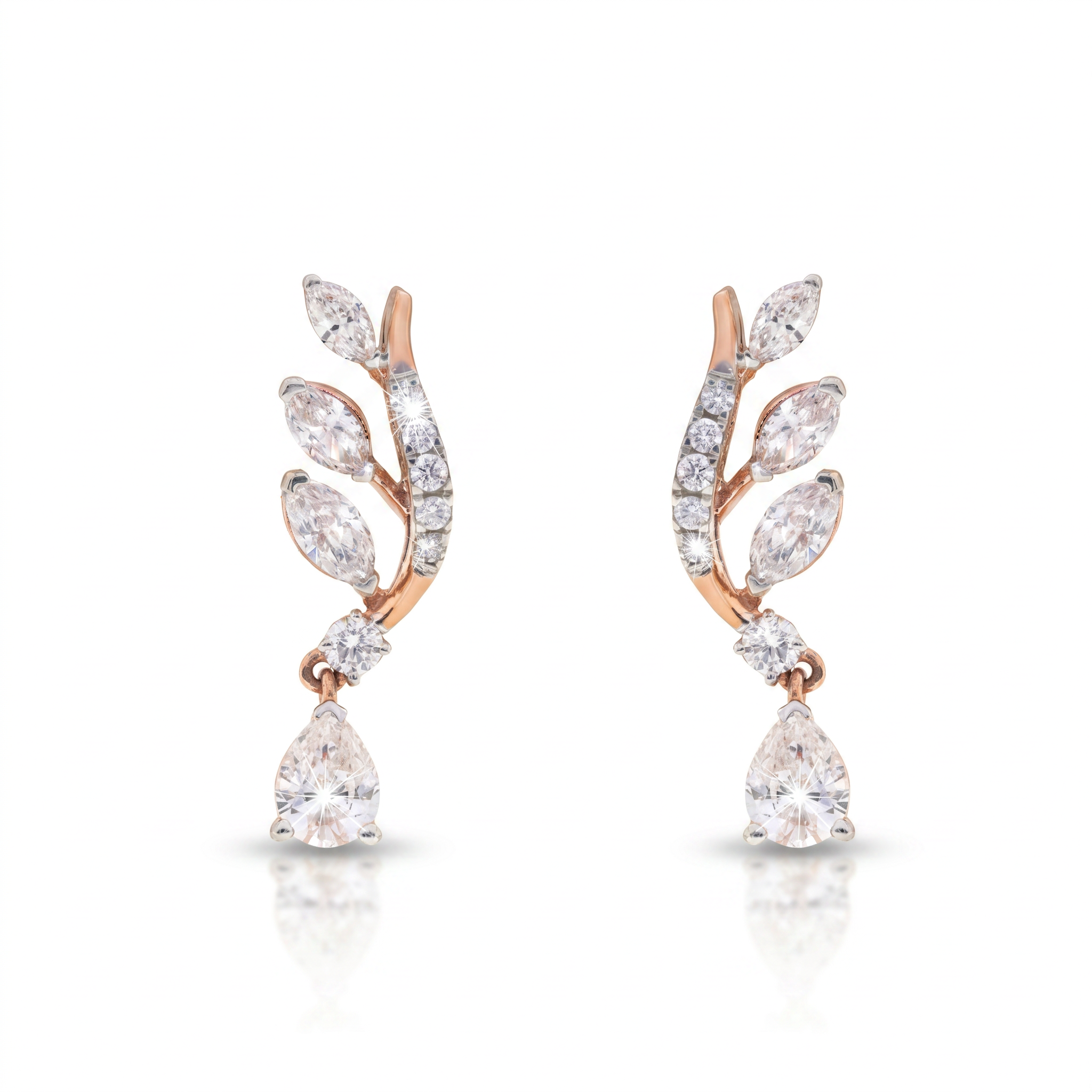 Latharanis Marquise Pear Lab Diamond Earrings