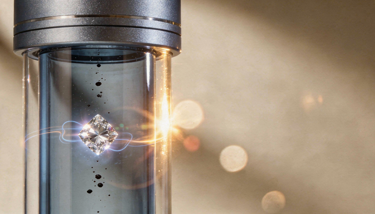 Illustration of a chamber used to explain laboratory diamond growth