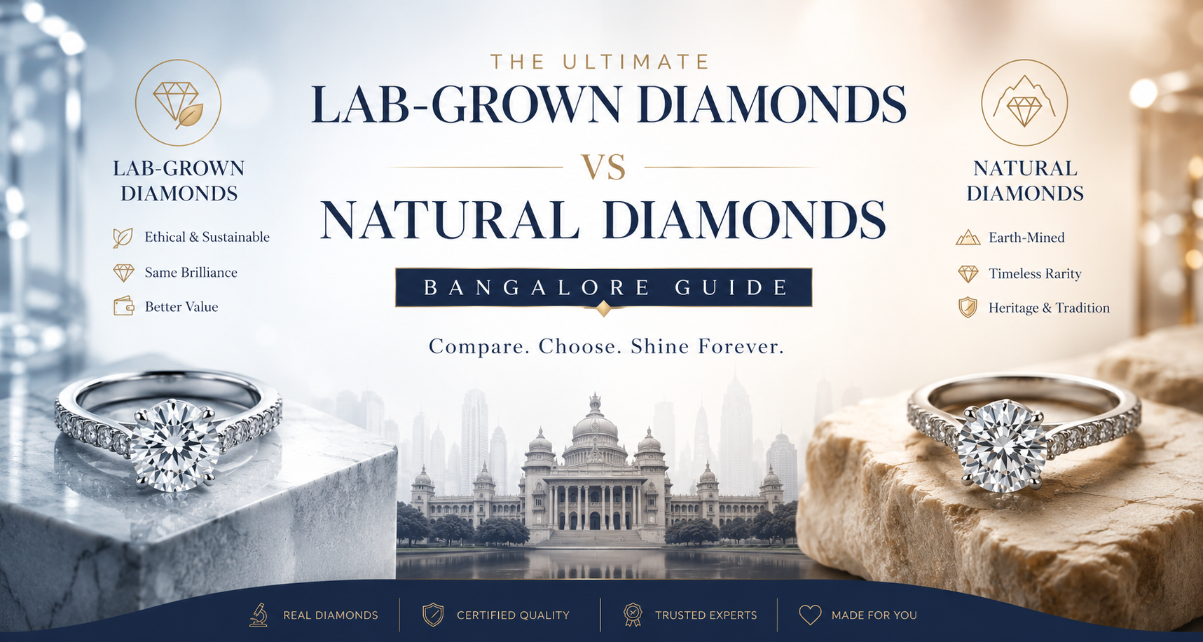 Lab Grown Diamonds vs Natural Diamonds: Complete Guide for Bangalore Buyers (2026)