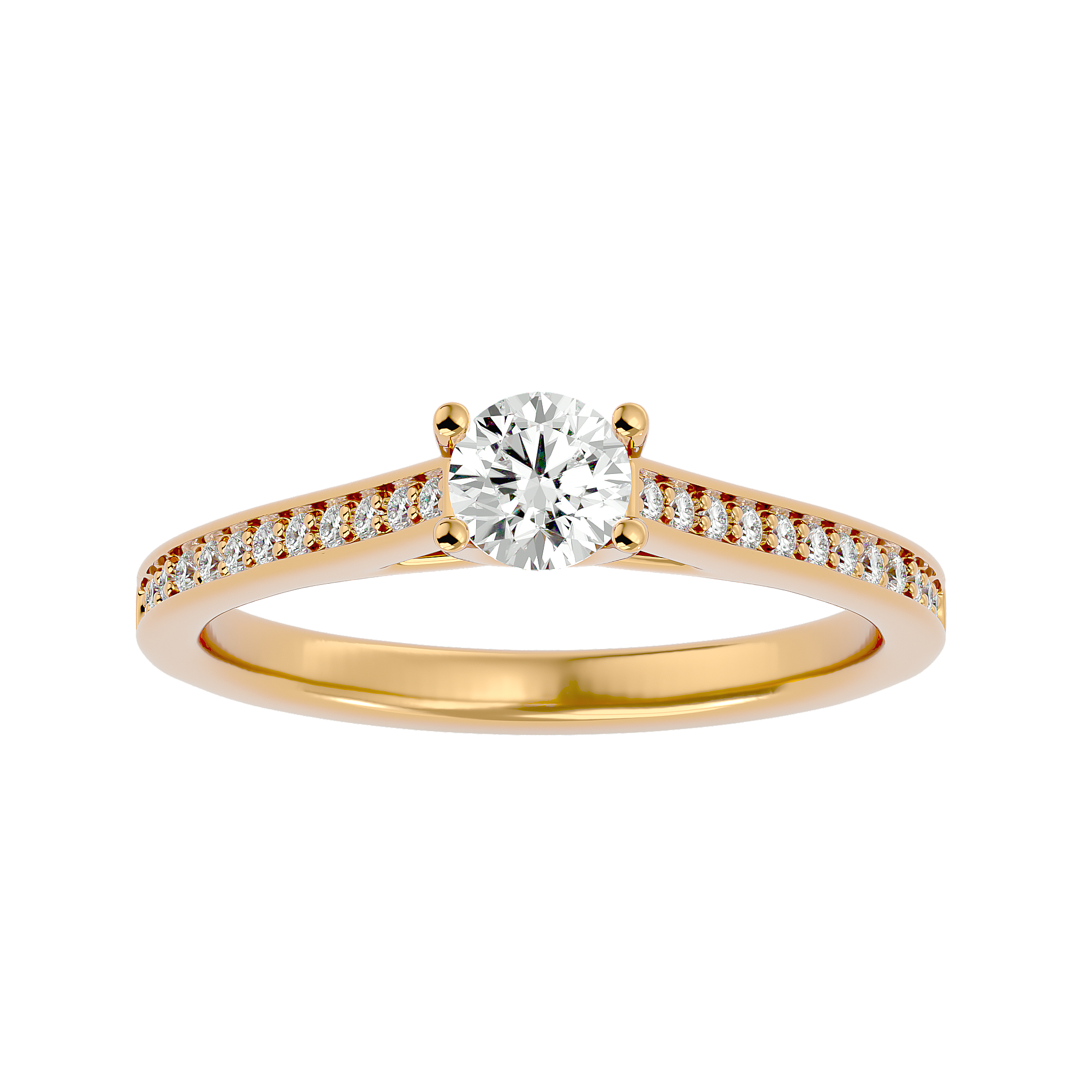 Bee Diamond Solitaire Ring