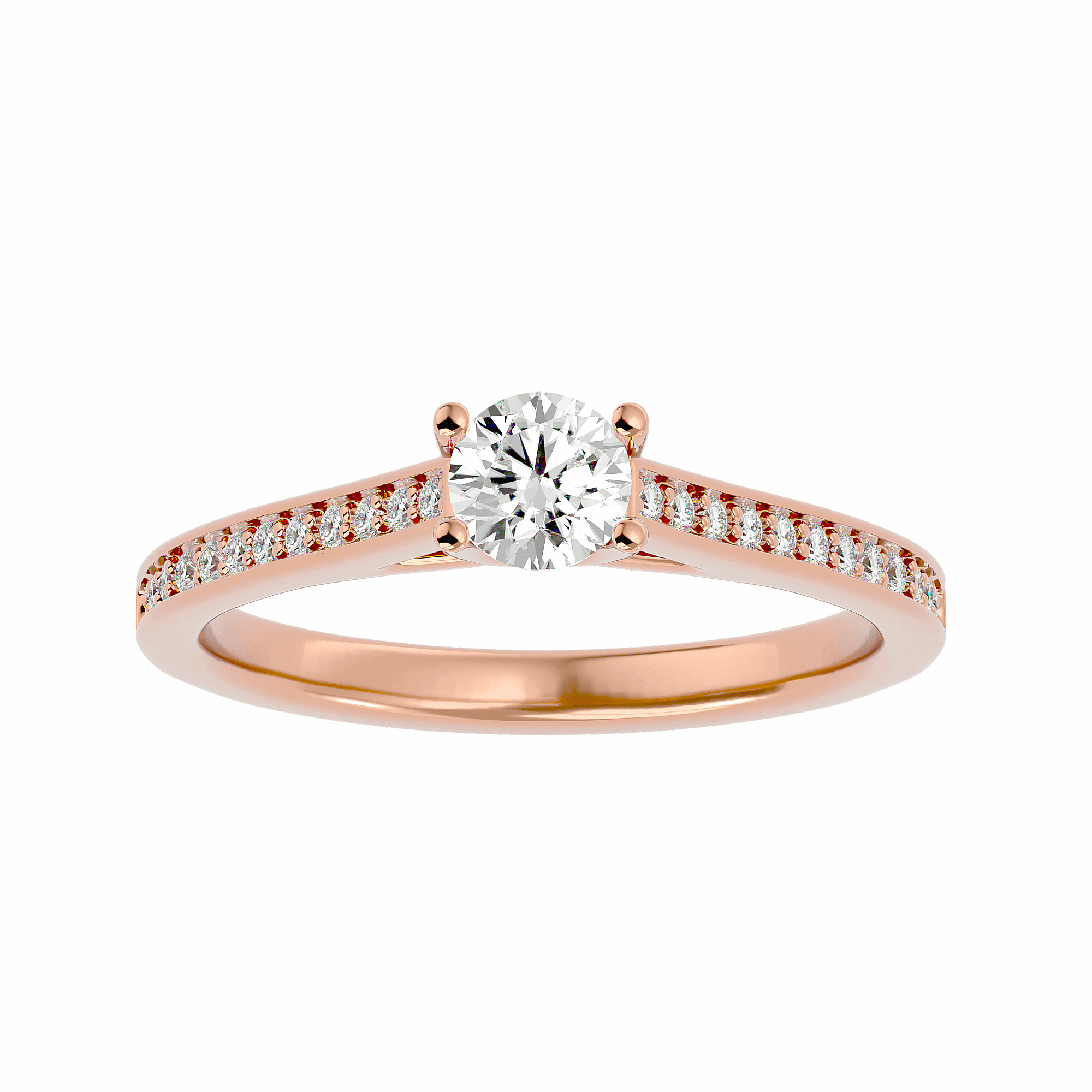 Bee Diamond Solitaire Ring