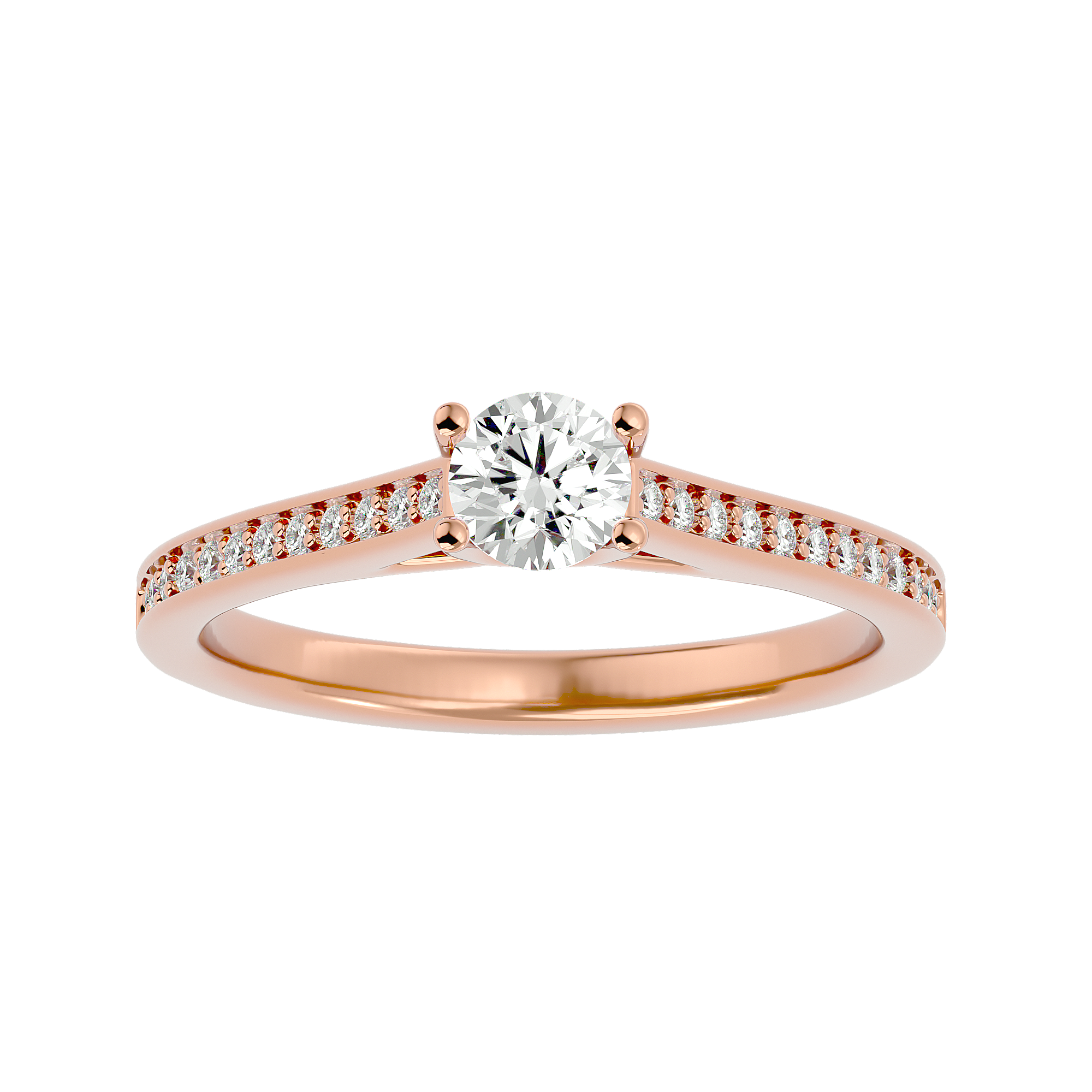 Bee Diamond Solitaire Ring