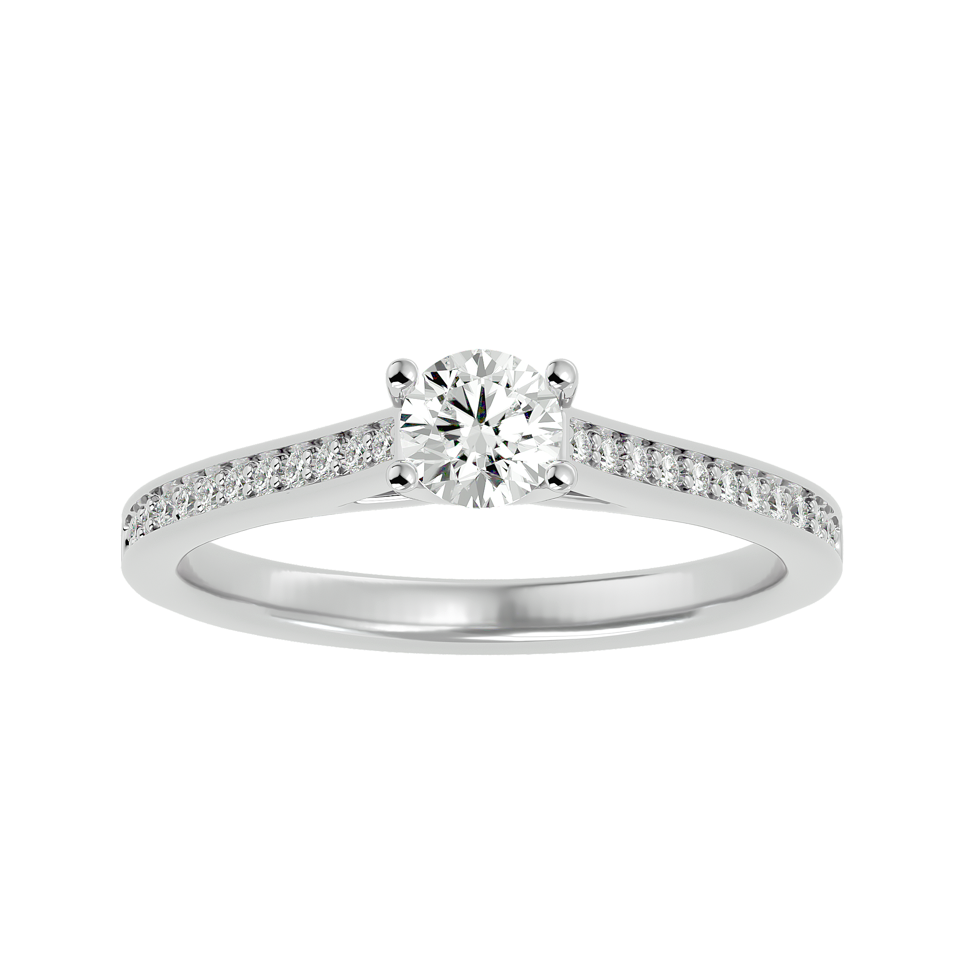 Bee Diamond Solitaire Ring