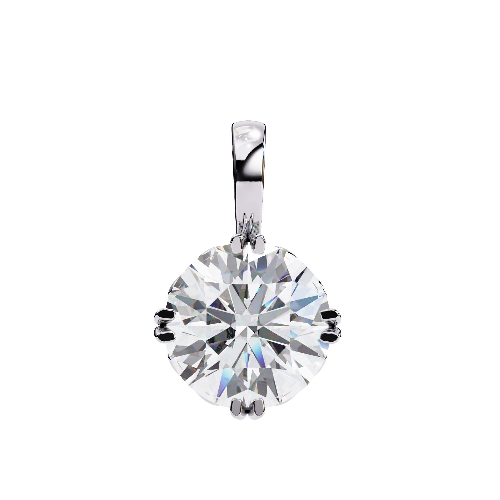 1ct Round Solitaire Diamond Pendant