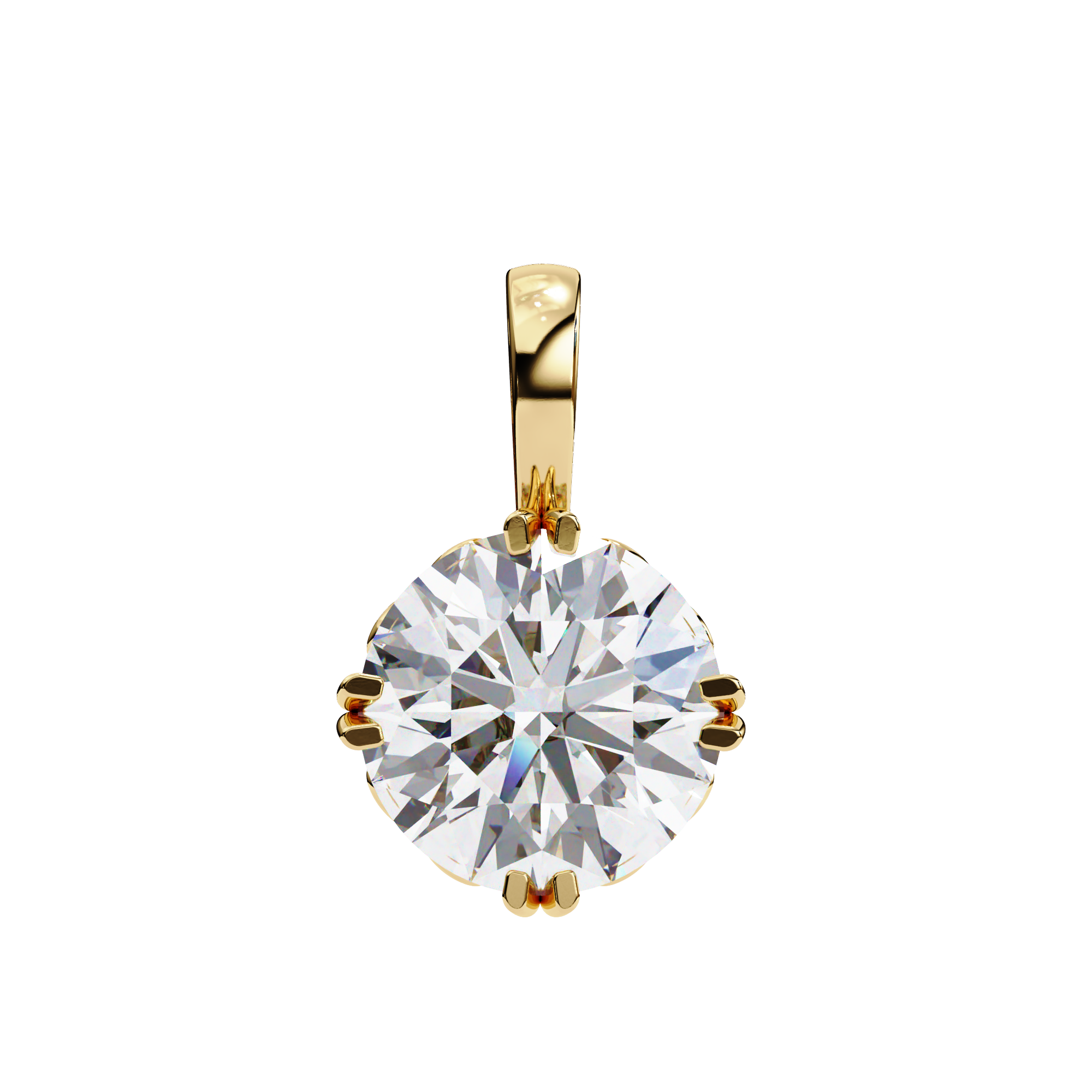 1ct Round Solitaire Diamond Pendant