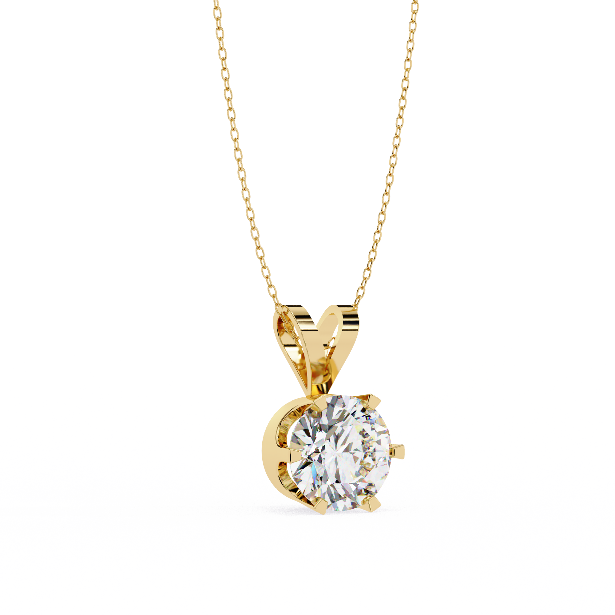 "I made it" Solitaire Diamond Pendant