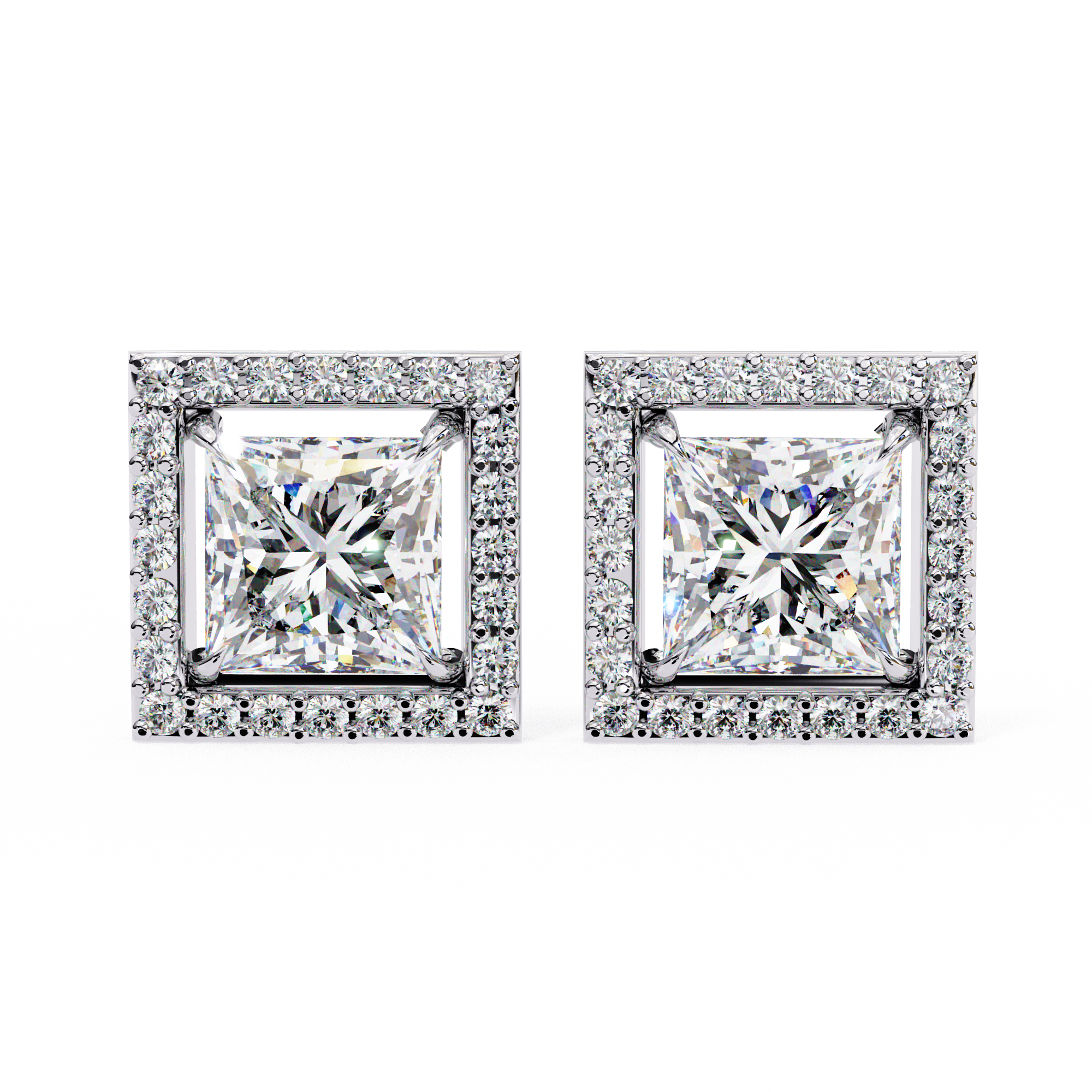 Glamour 1-Carat Princess Earrings