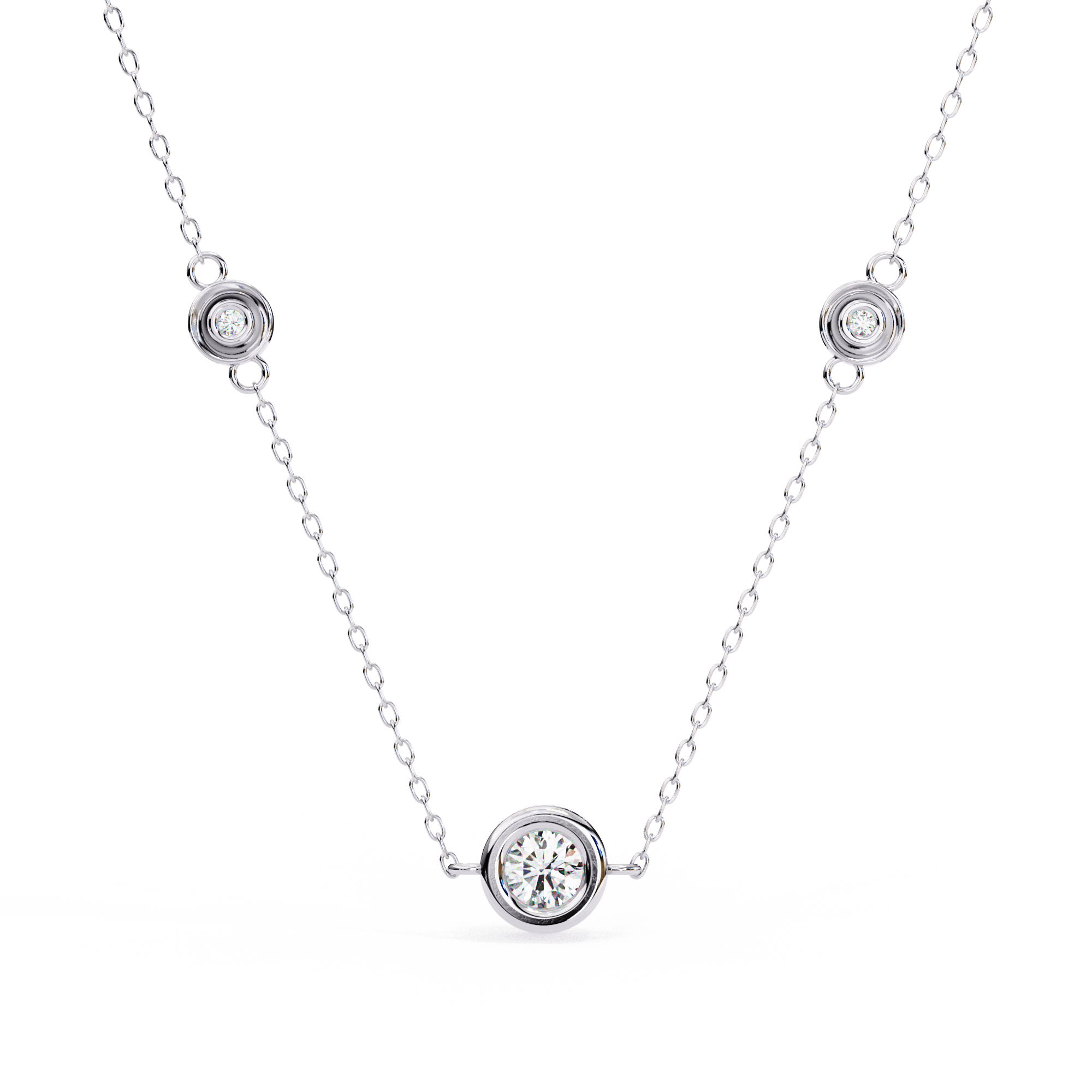 Triana Bezel Set Diamond Pendant