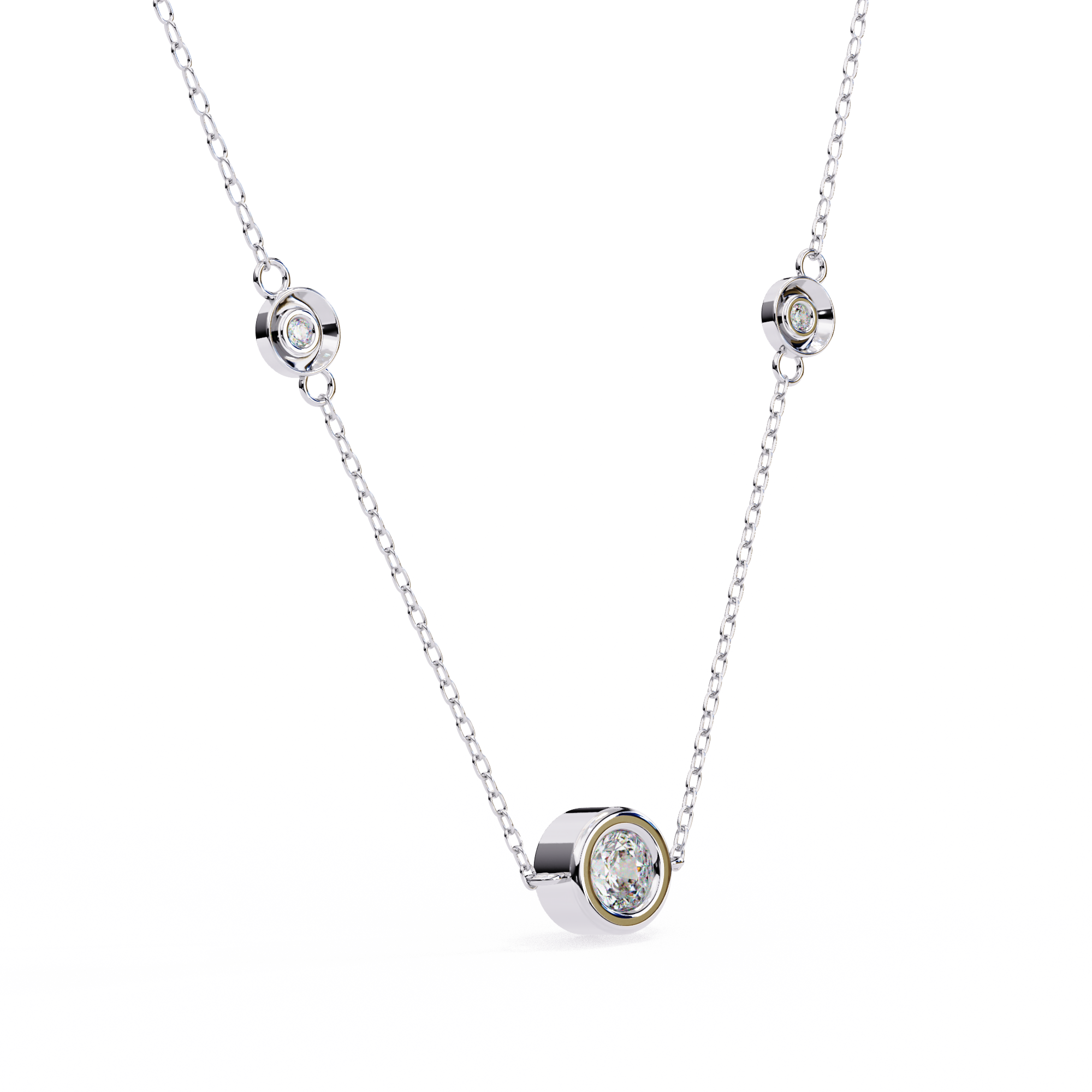 Triana Bezel Set Diamond Pendant