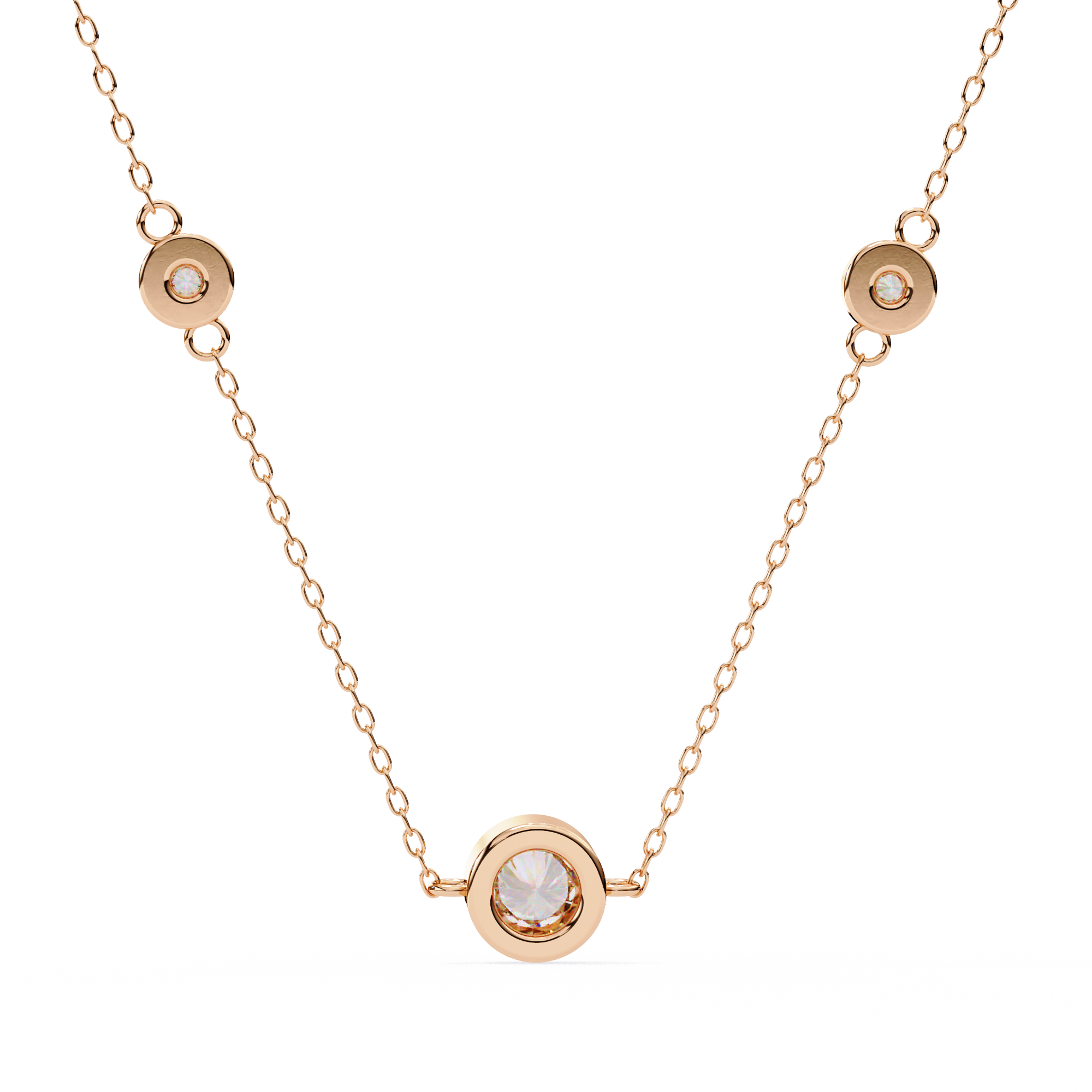 Triana Bezel Set Diamond Pendant