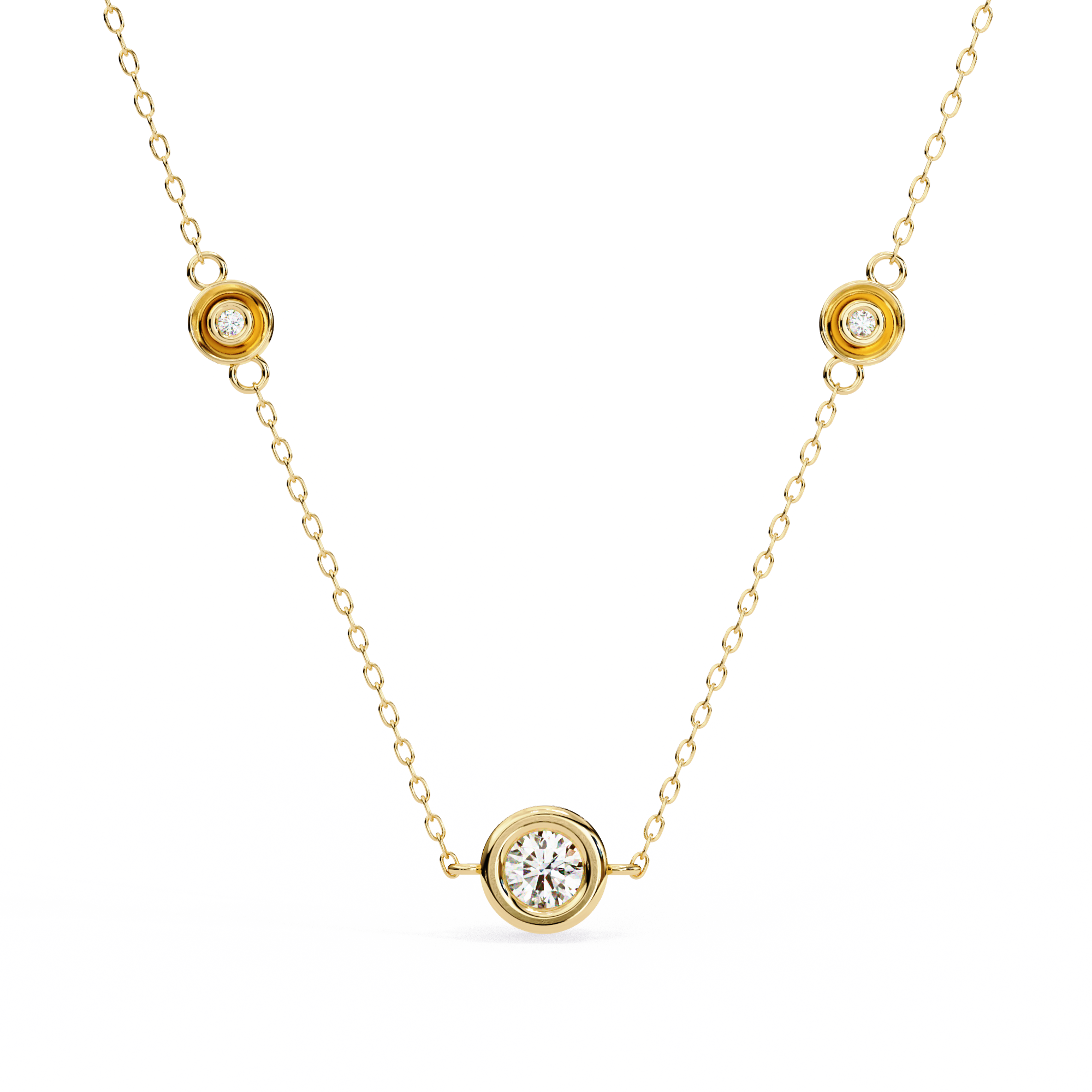 Triana Bezel Set Diamond Pendant