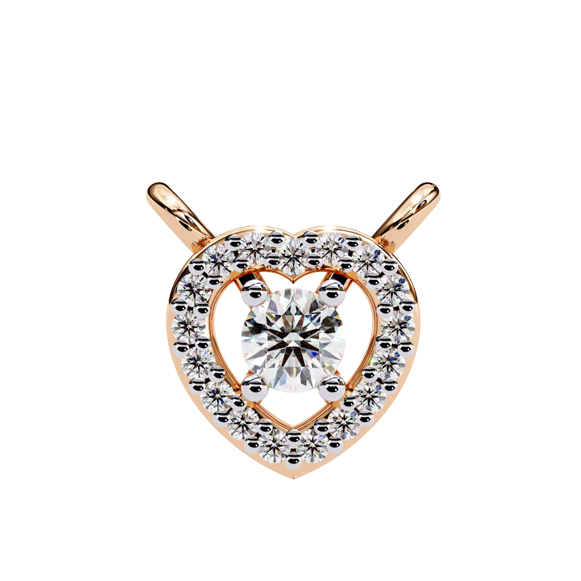 Hearty Spark Diamond Pendant