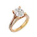 Geraldo Oval Lab Grown Diamond Split Band Ring