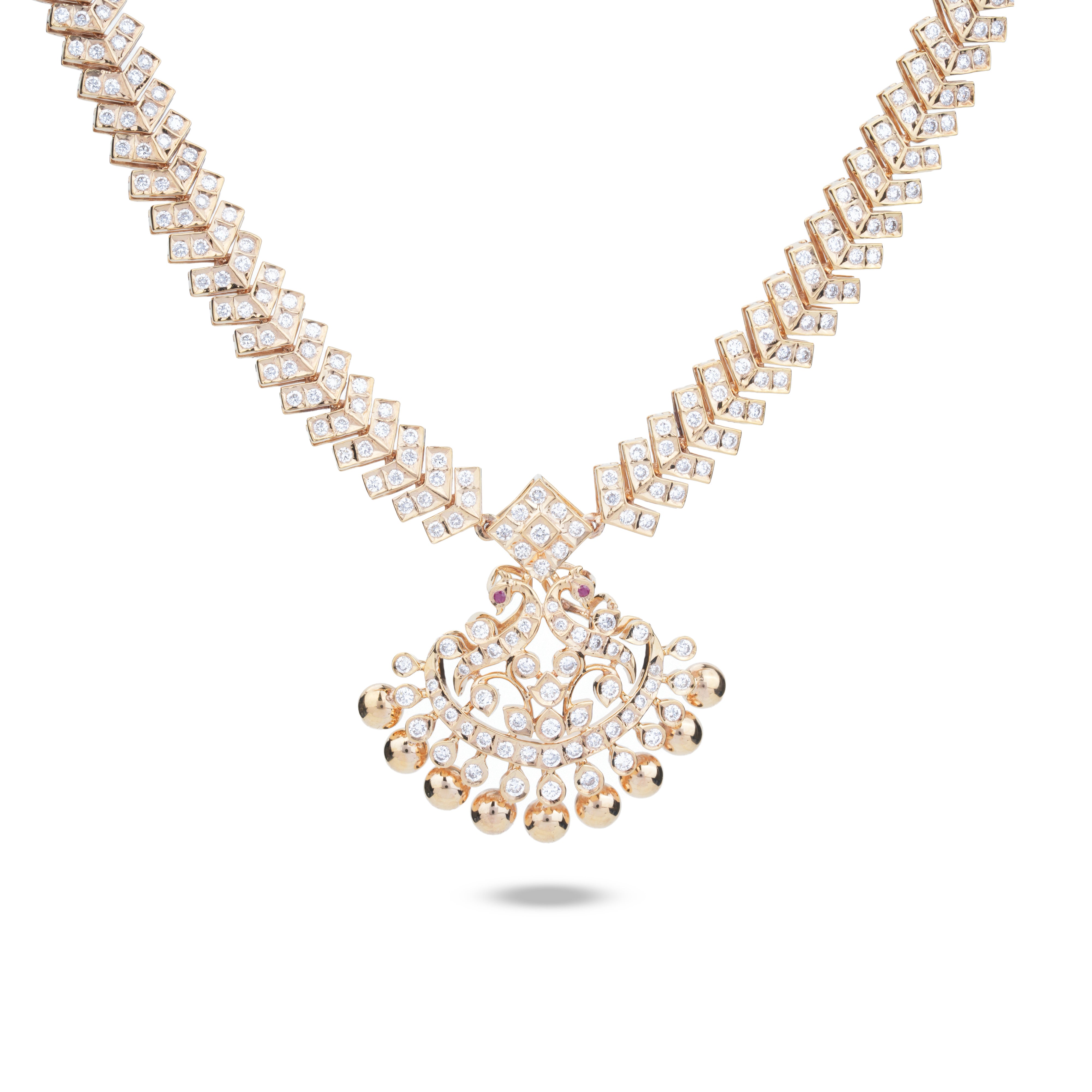 Peacock Diamond Necklace