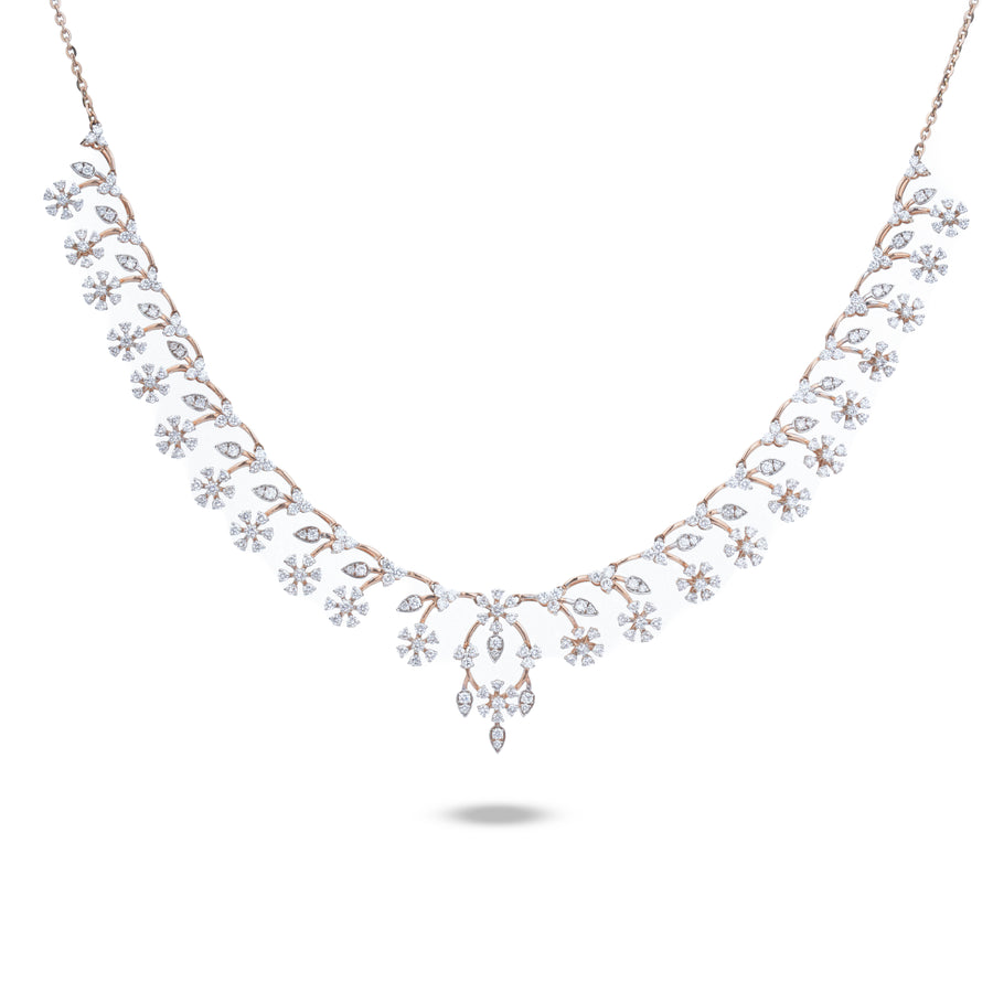 Crescent Fringe Lab-Grown Diamond Necklace
