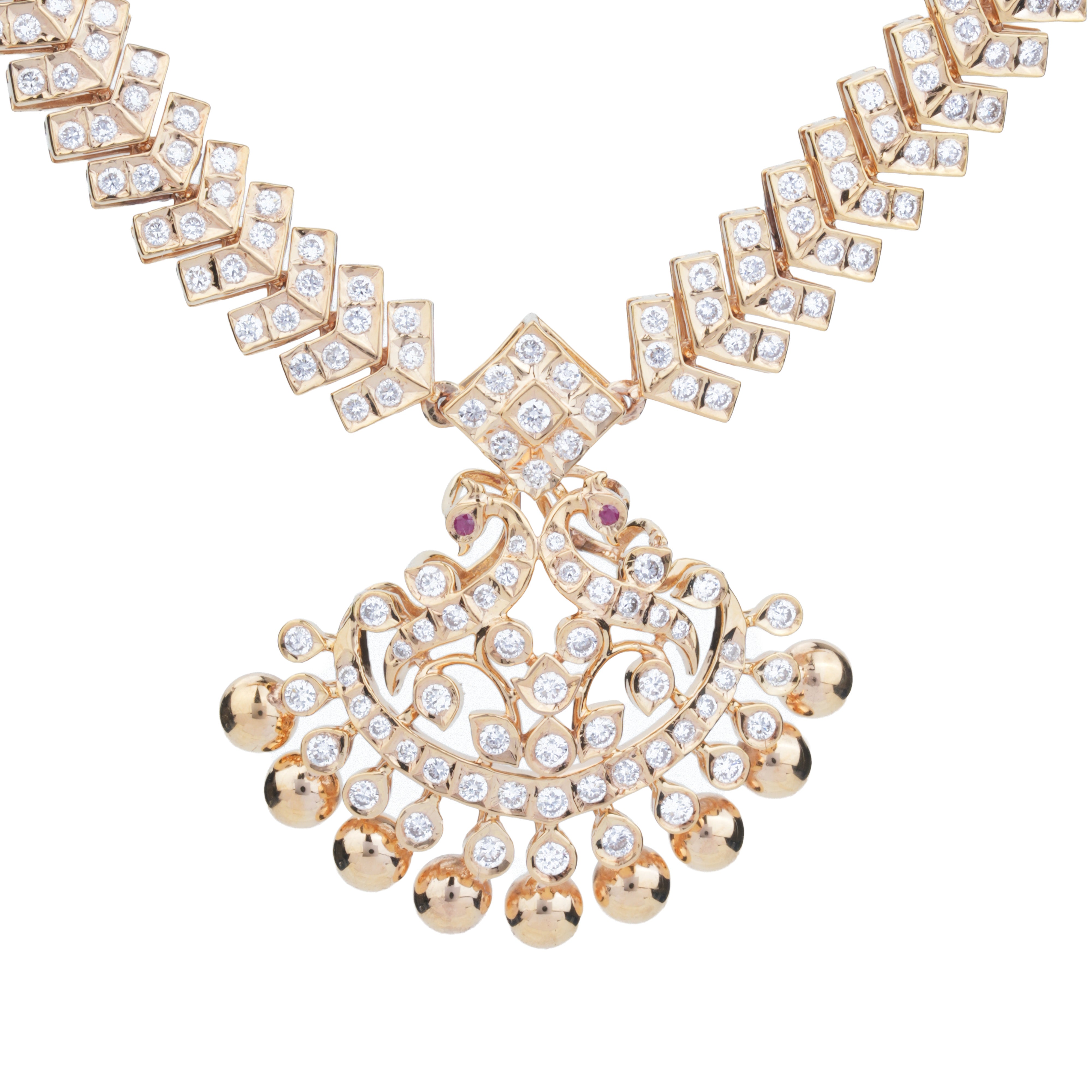 Peacock Diamond Necklace