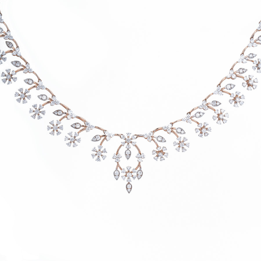 Crescent Fringe Lab-Grown Diamond Necklace