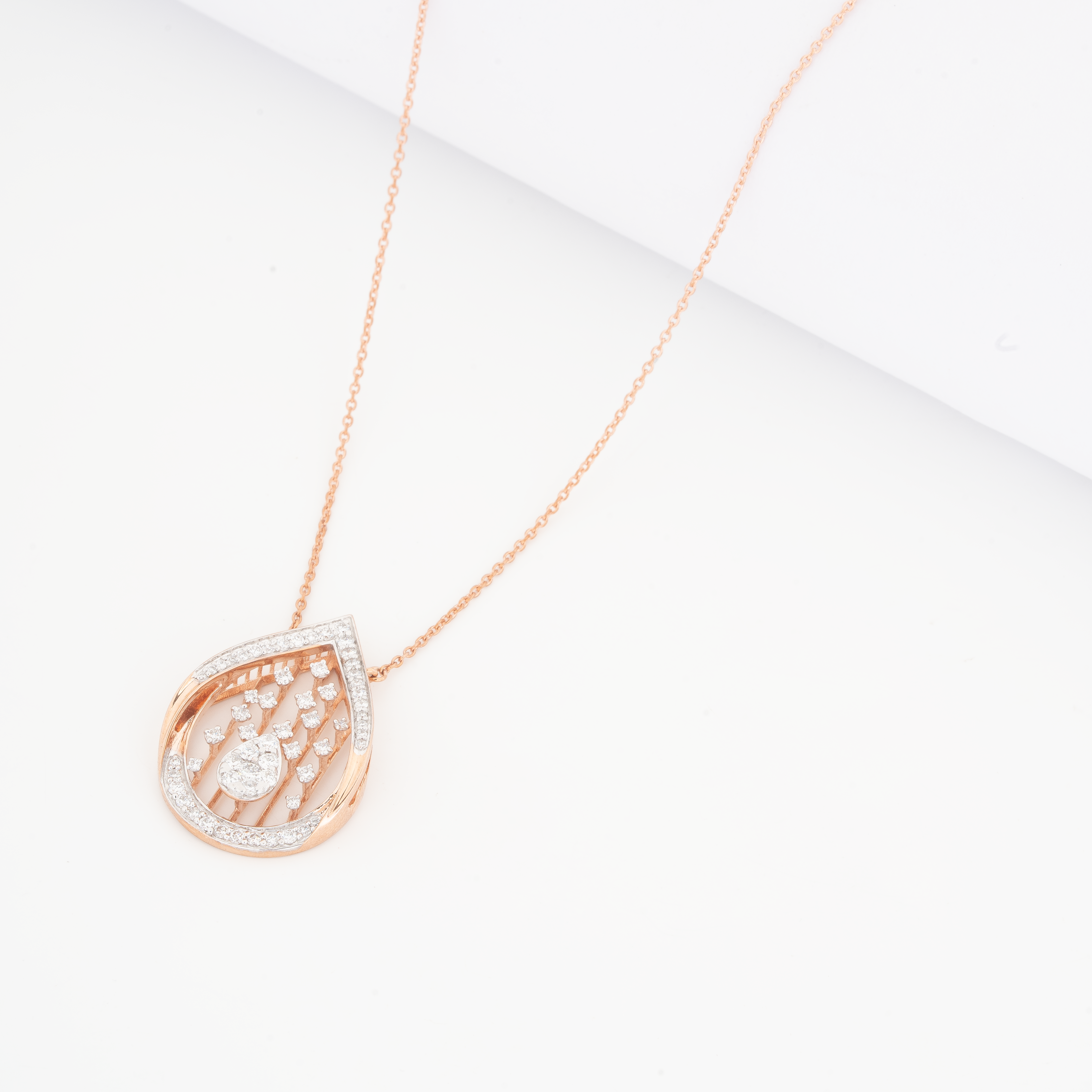 Aurora Diamond Teardrop Pendant