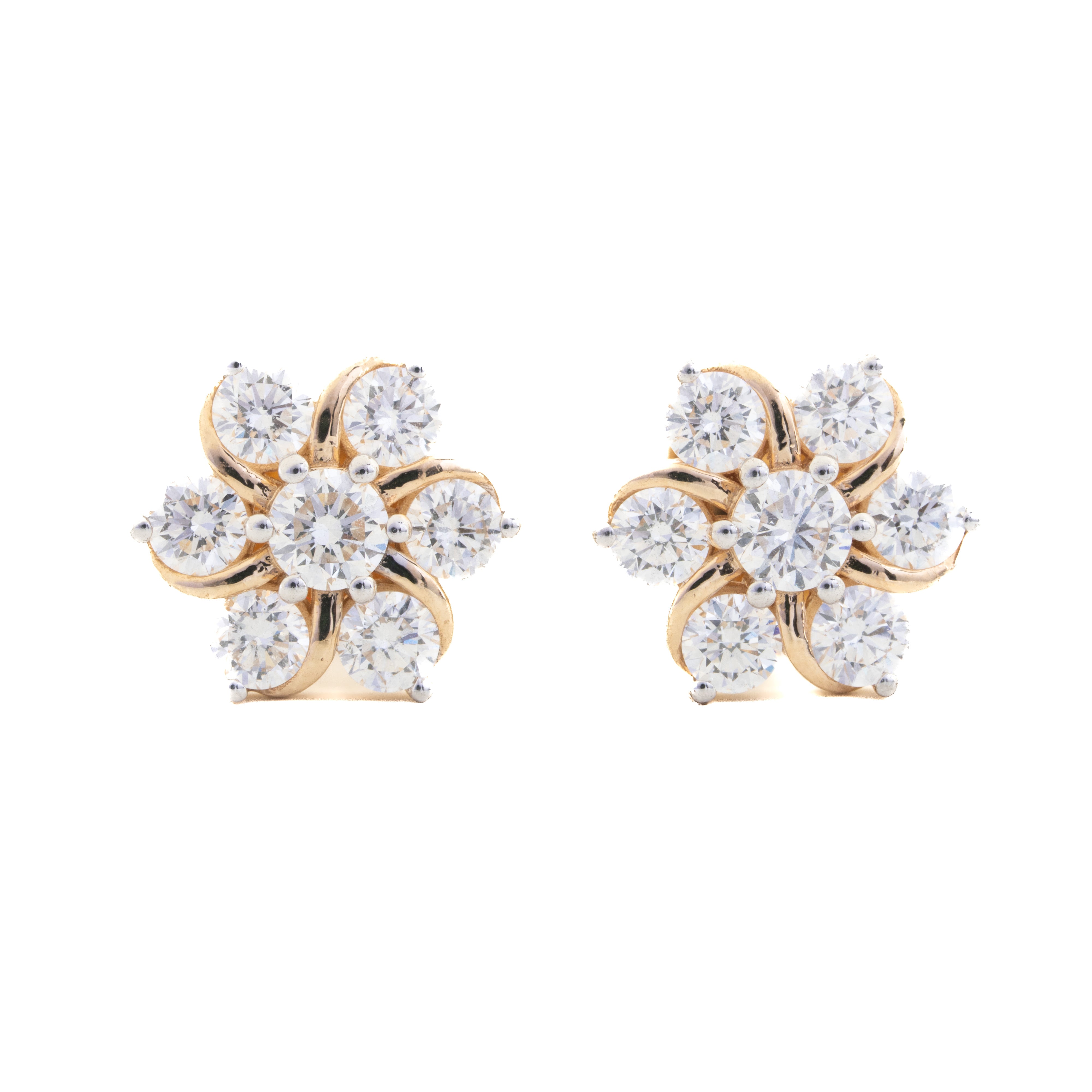 Rosette Lab Grown Diamond Stud Earrings