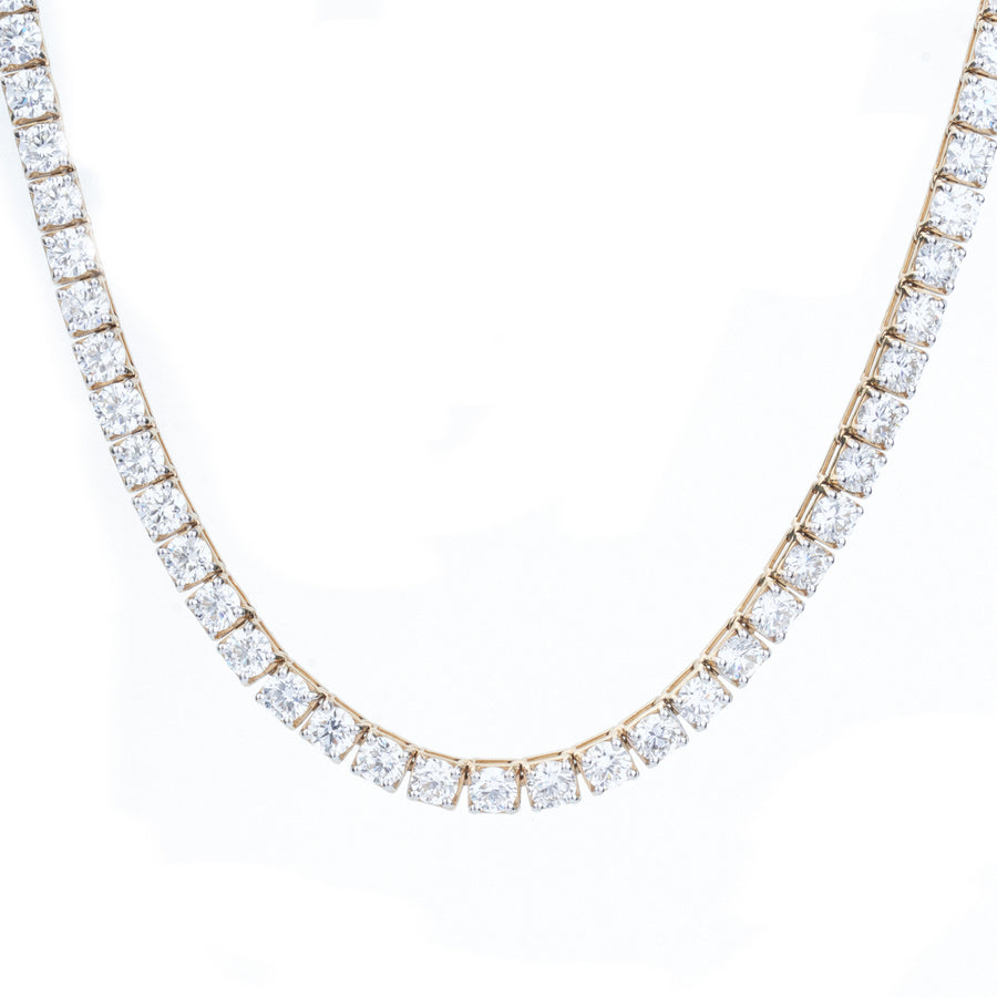 Classic Round Diamond Tennis Necklace