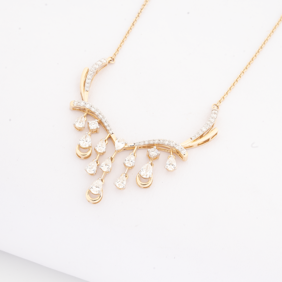 Diamond Dewdrop Pendant Necklace