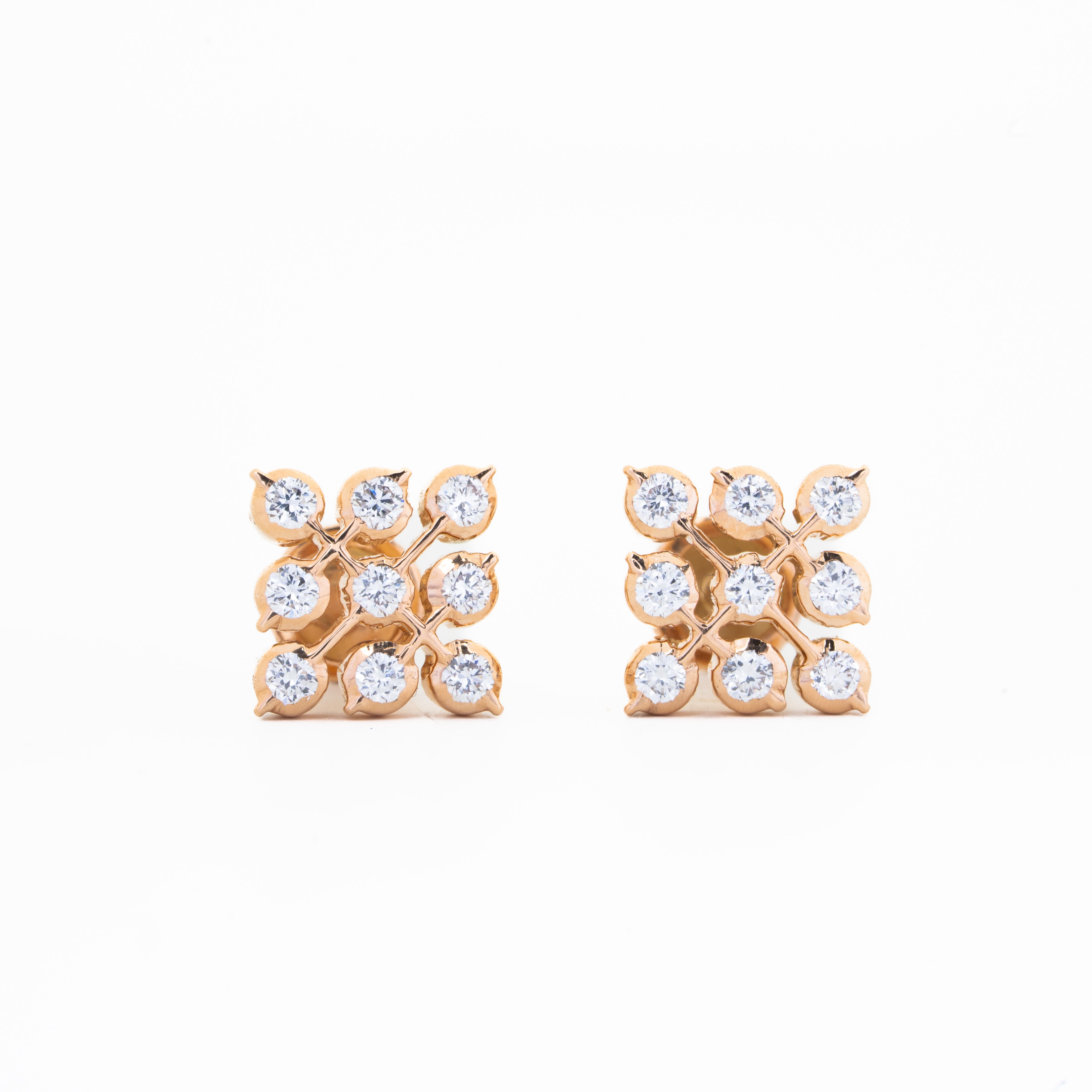 Manjari Traditional Closed Setting Diamond Earrings