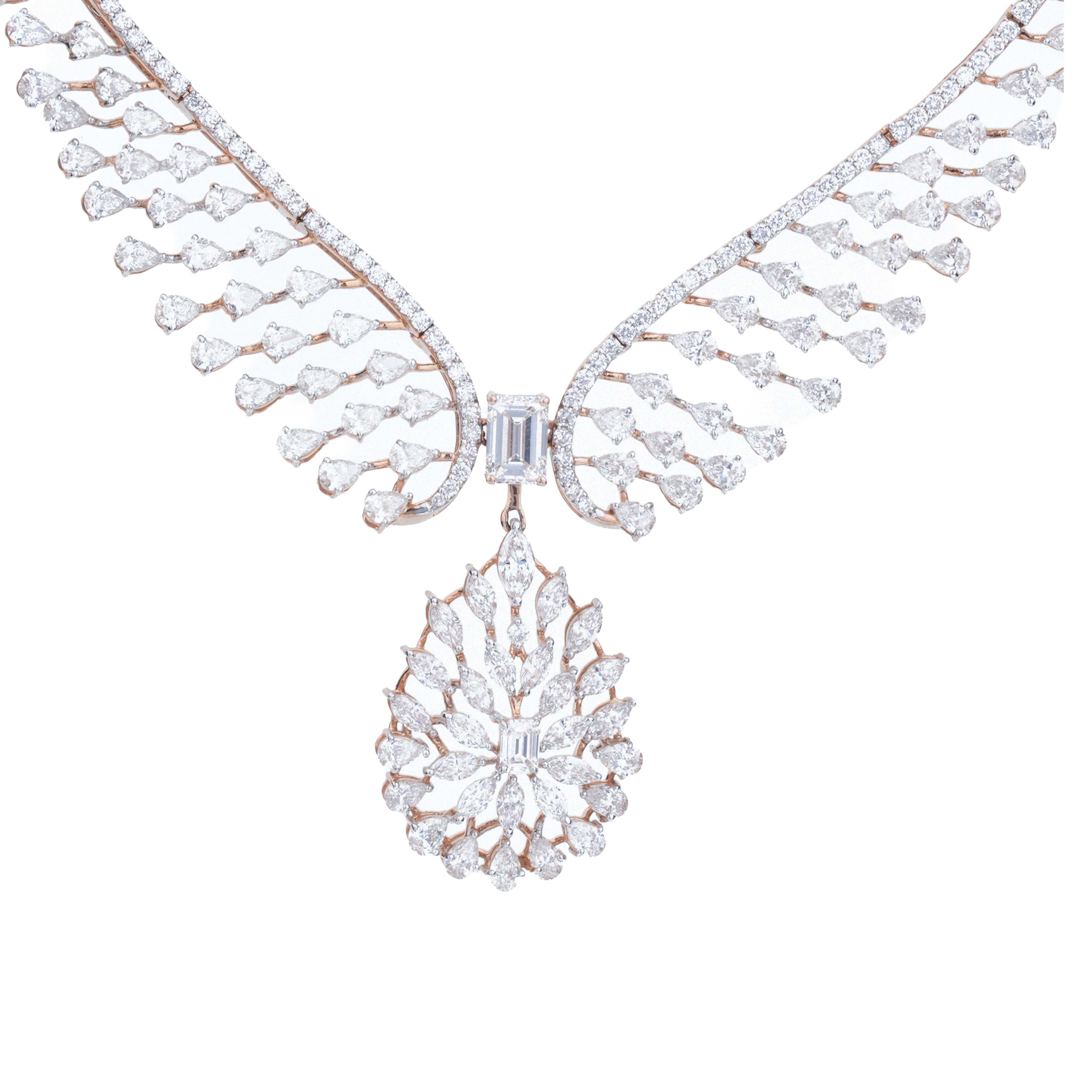 Seraphina Lab Grown Diamond Angel Wing Statement Necklace
