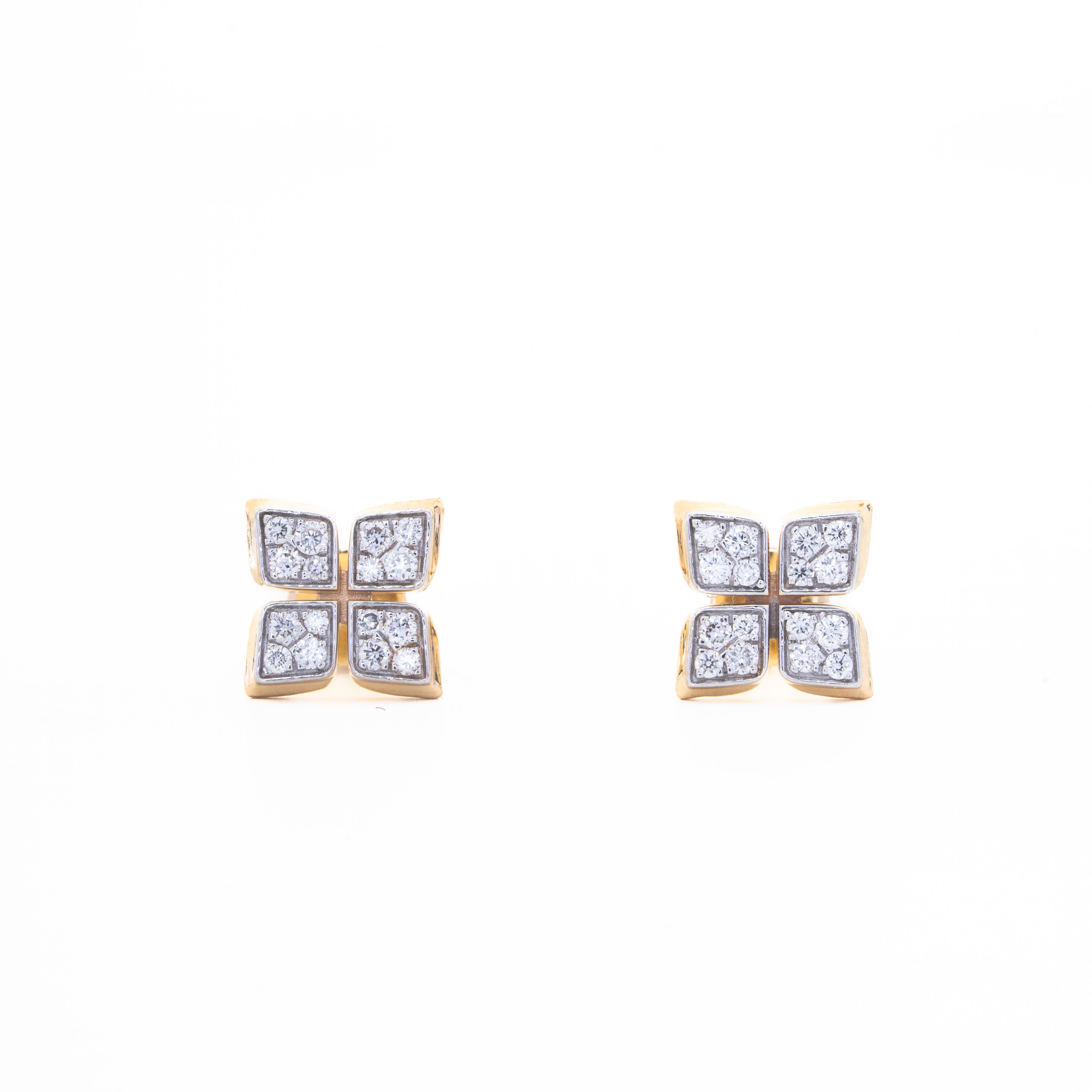 Butterfly Cluster Diamond Stud Earrings
