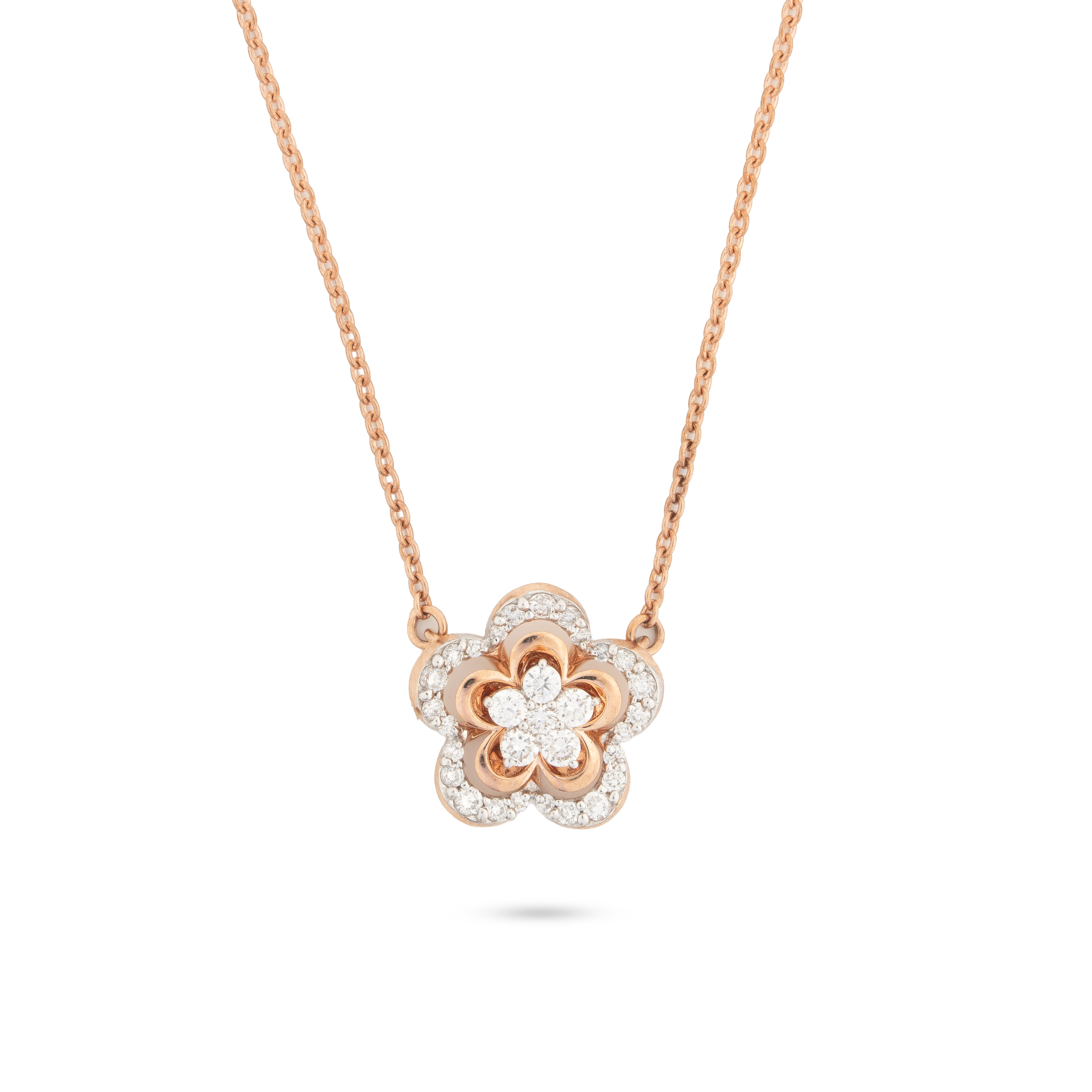 Clover Diamond Pendant Necklace