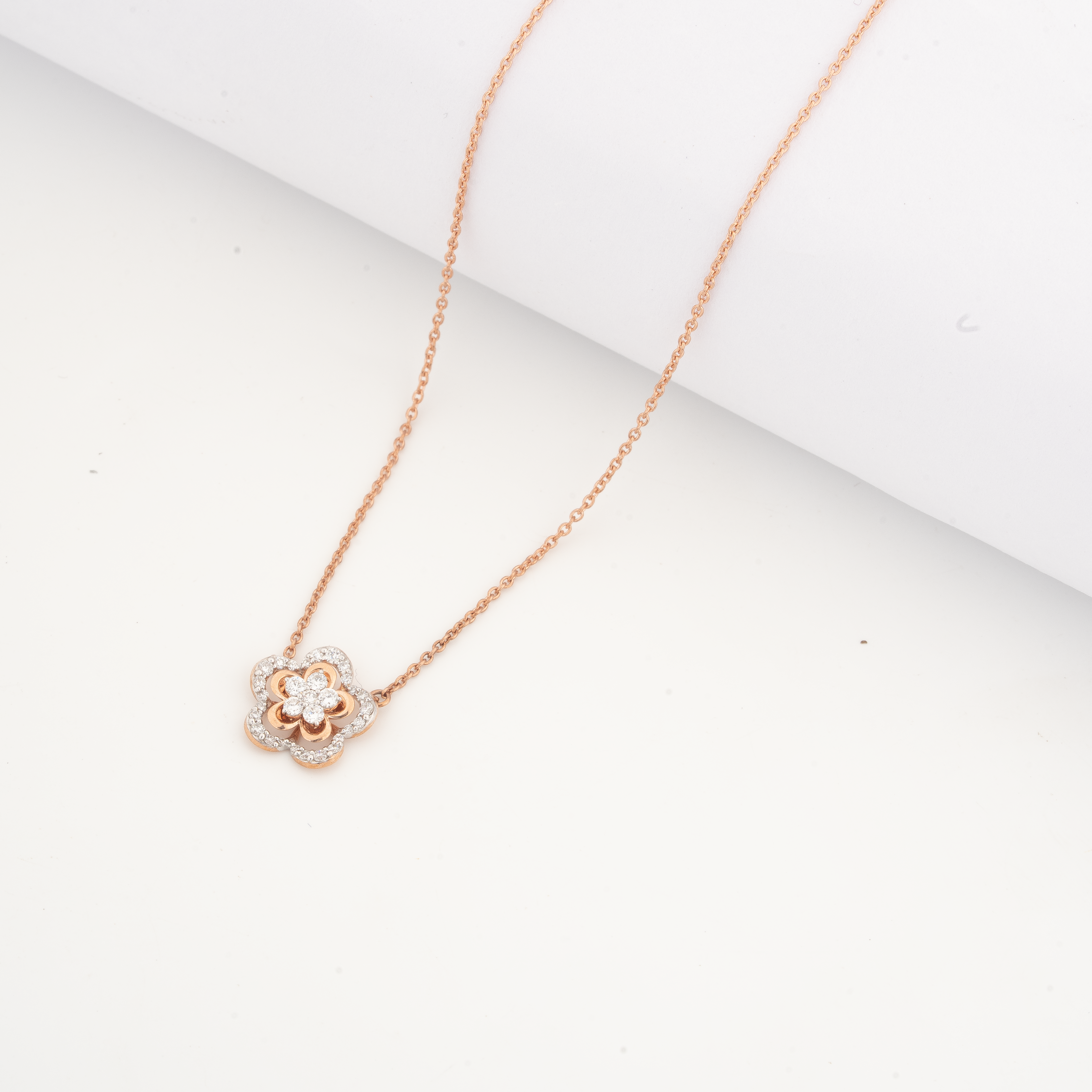 Clover Diamond Pendant Necklace