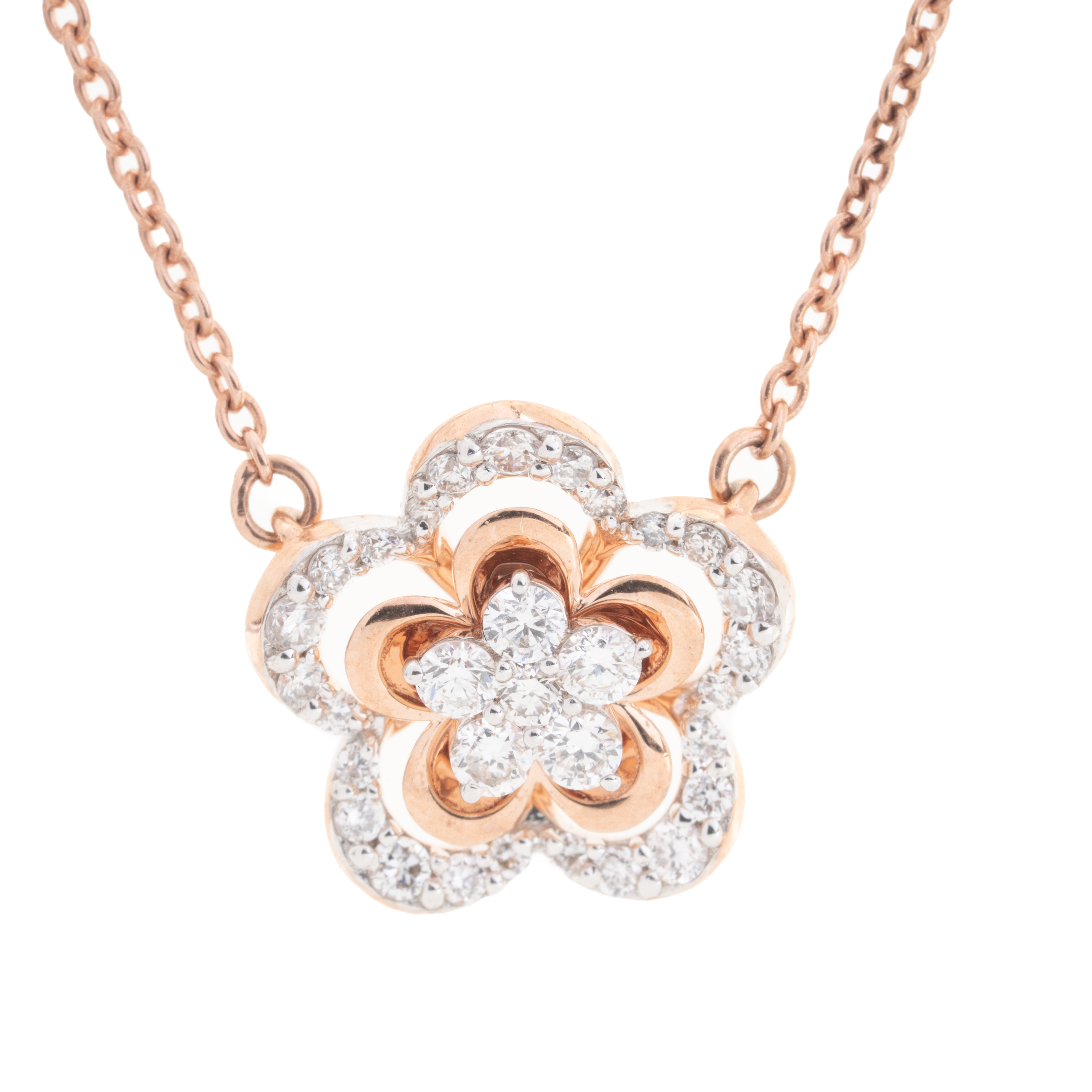 Clover Diamond Pendant Necklace