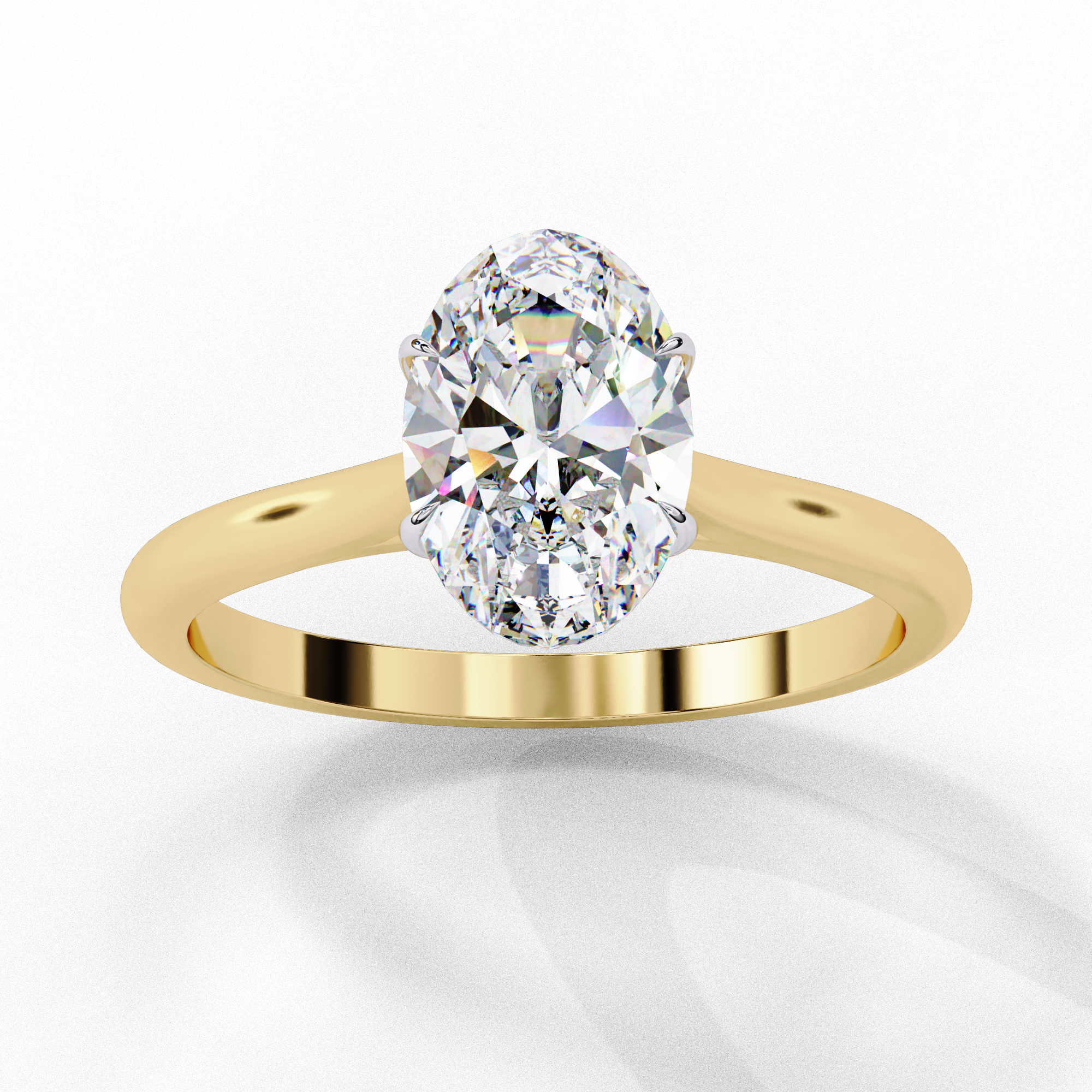 50 Cent Ovaila Diamond Ring