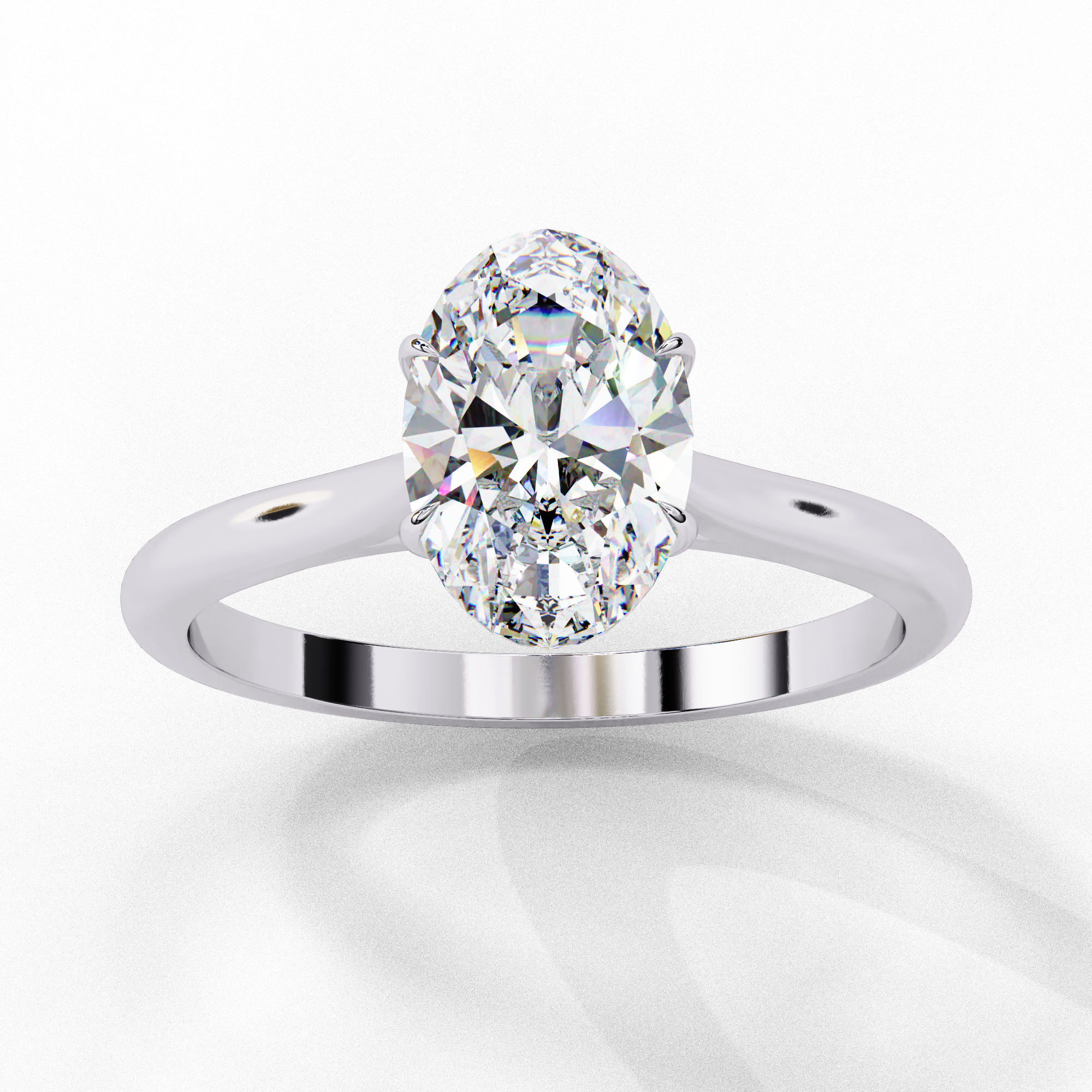 50 Cent Ovaila Diamond Ring